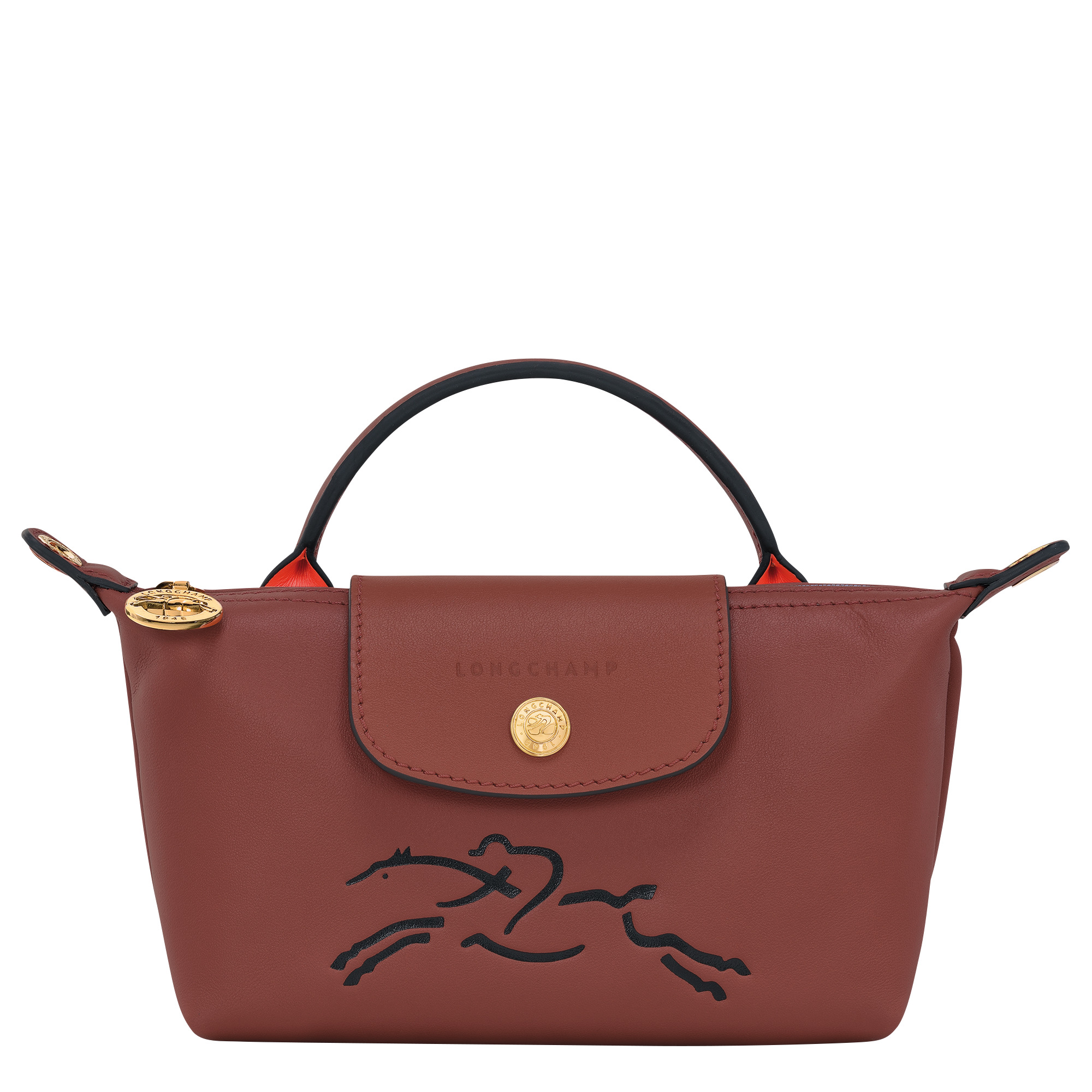 Le Pliage Xtra Pouch Mahogany - Leather - 1