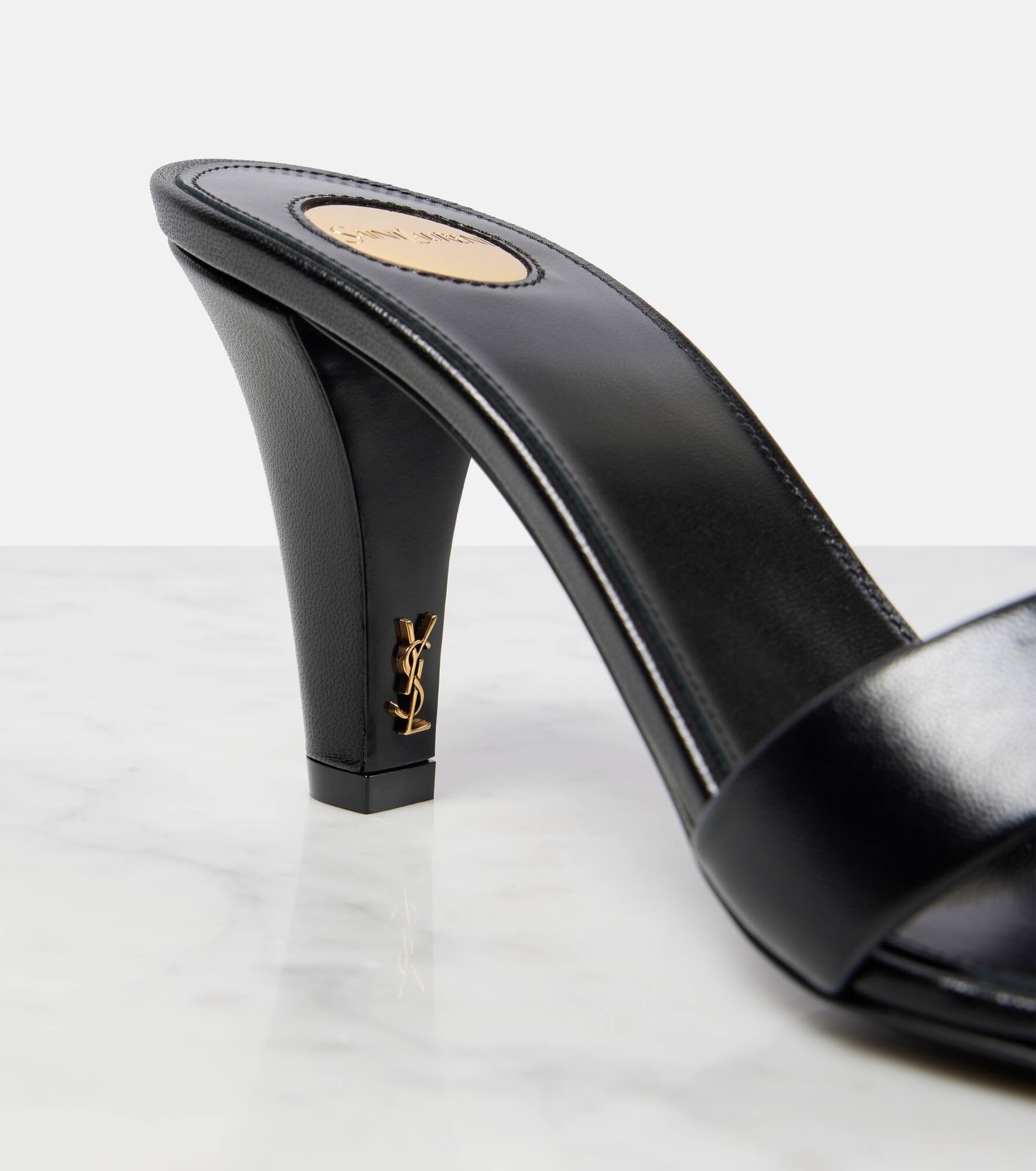 Jill 75 leather mules - 5