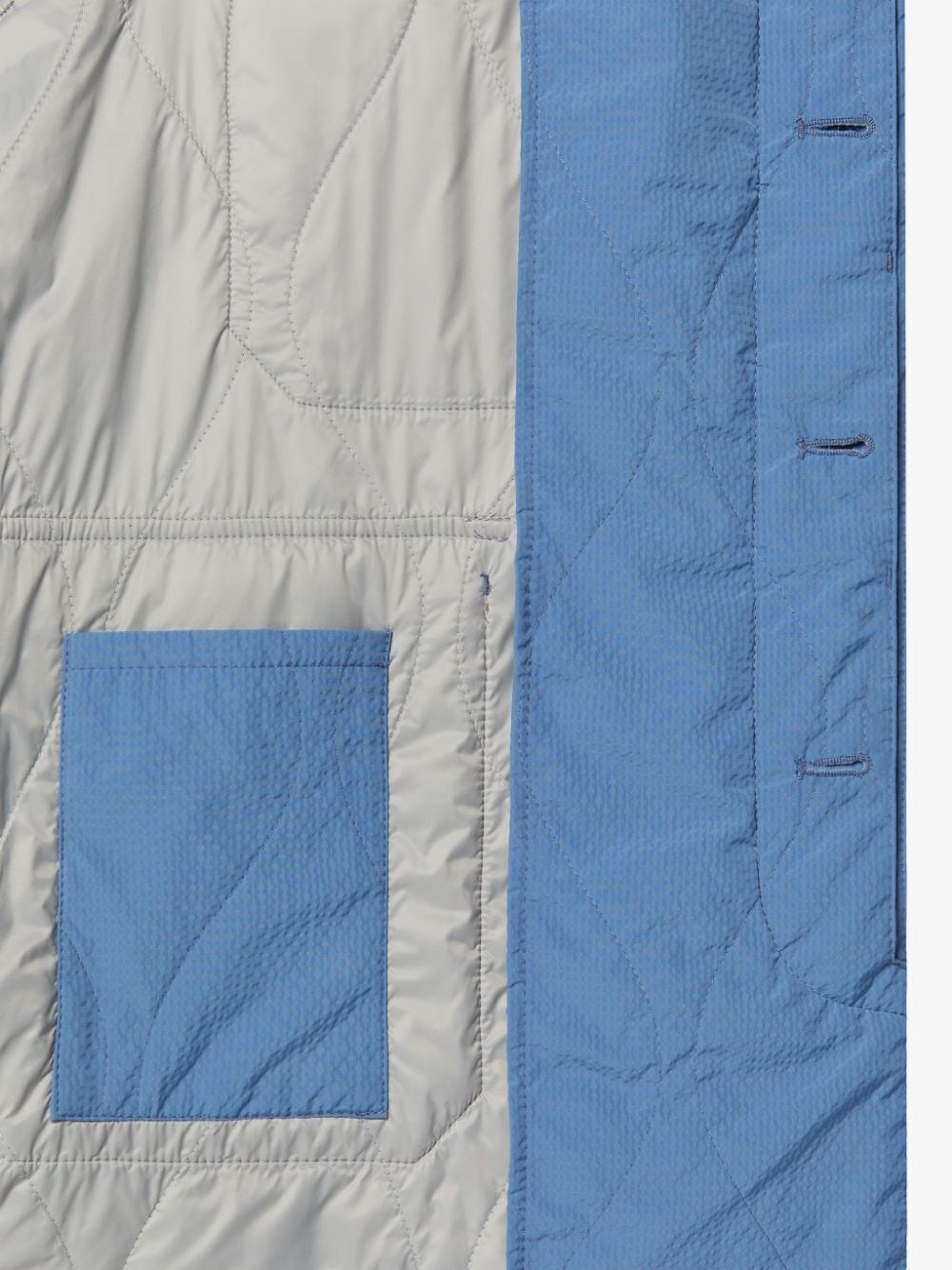 SEESUCKER CHORE SKY BLUE QUILTED JACKET | GQM-215 - 6