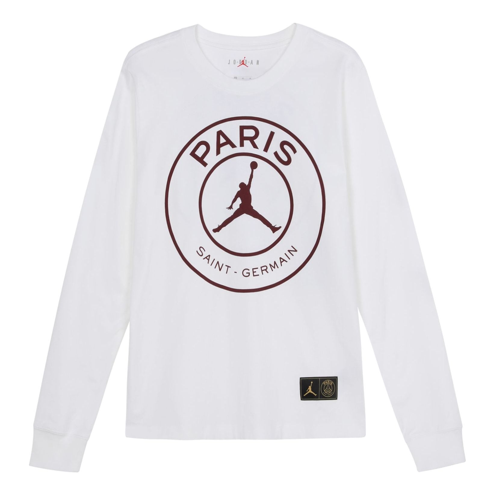 Air Jordan Paris Saint-Germain Printing Logo Long Sleeves White CK9782-100 - 1