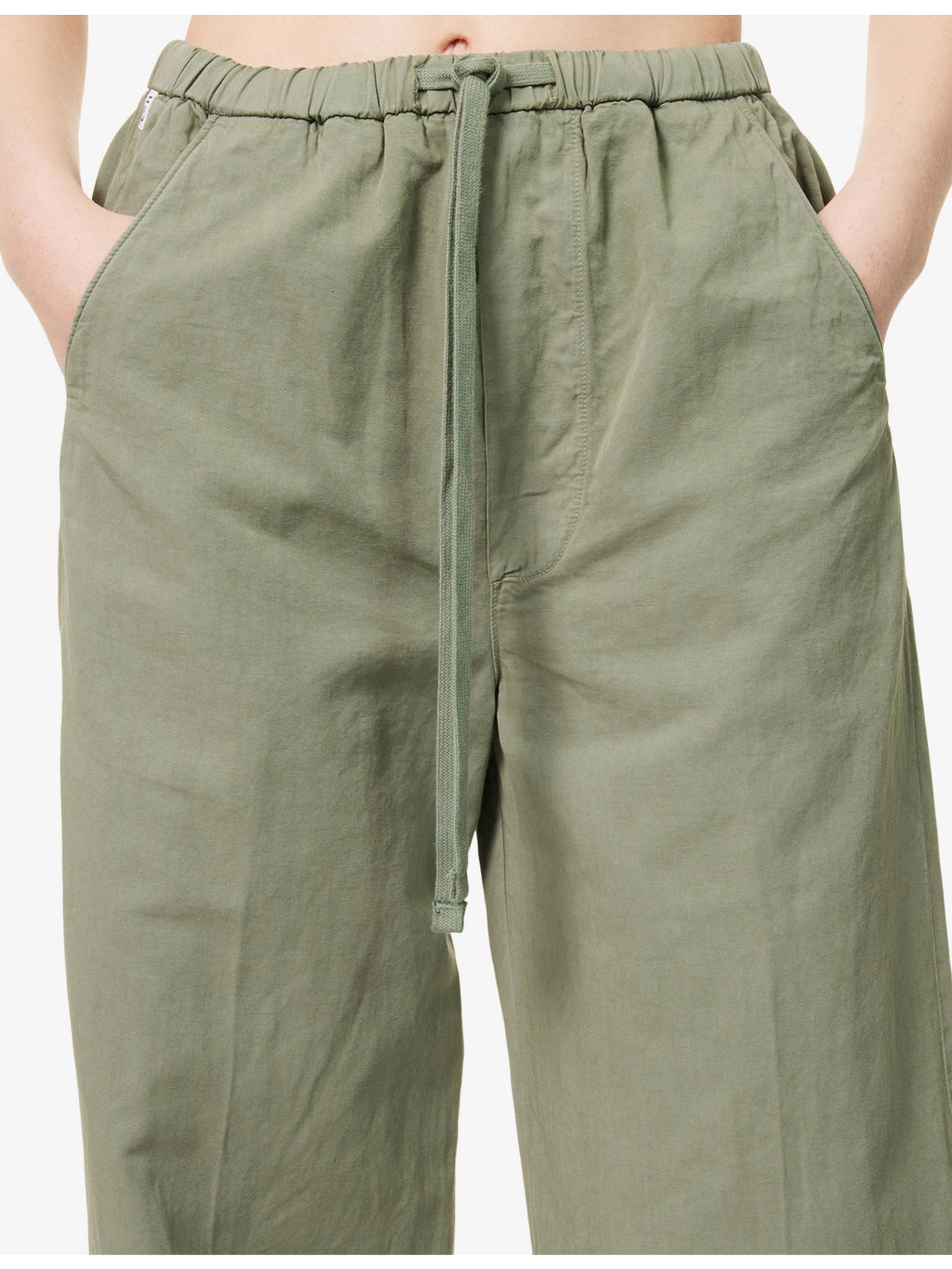 Ayla Drawstring Cotton-Blend Trousers - 5