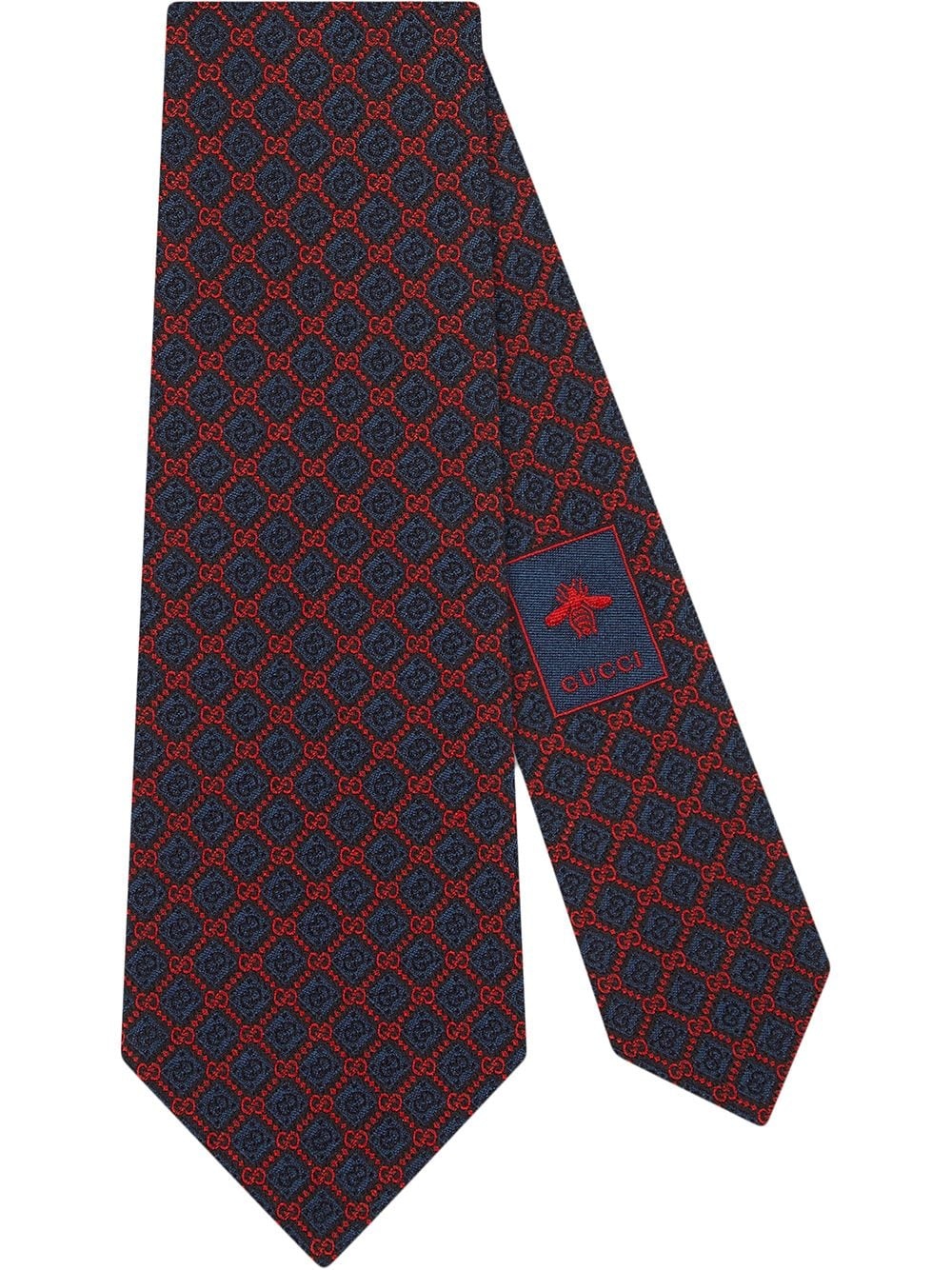 GG rhombus motif silk tie - 1