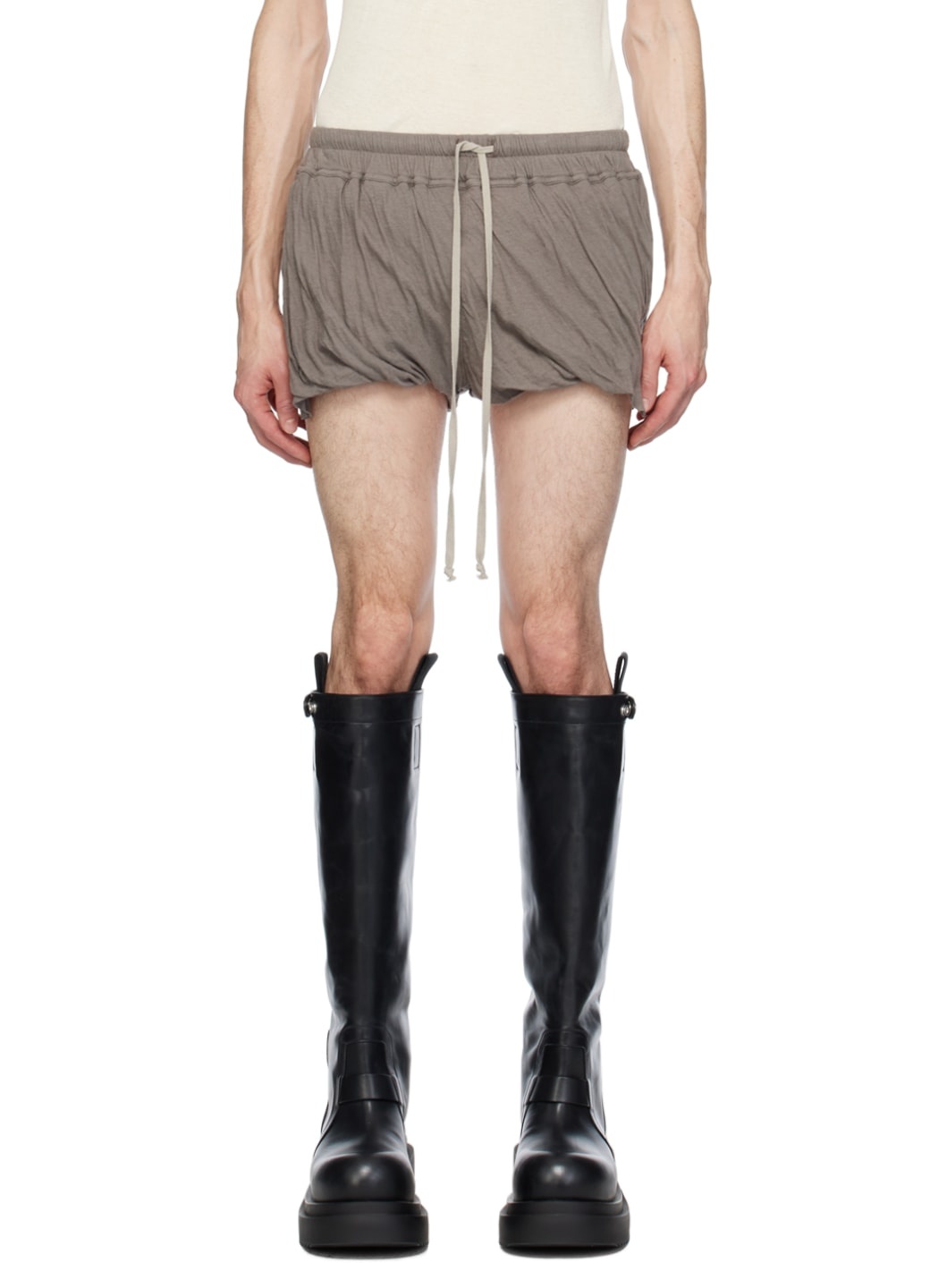 Gray Minimal Shorts - 1