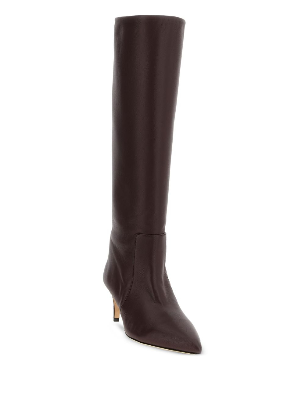 60mm leather pointed-toe boots - 2