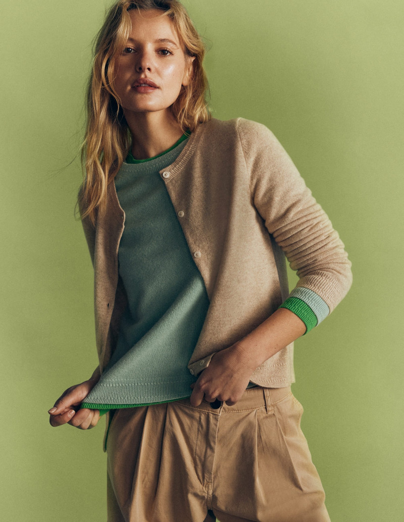Eva Cashmere Crew Cardigan-Chinchilla Melange 8