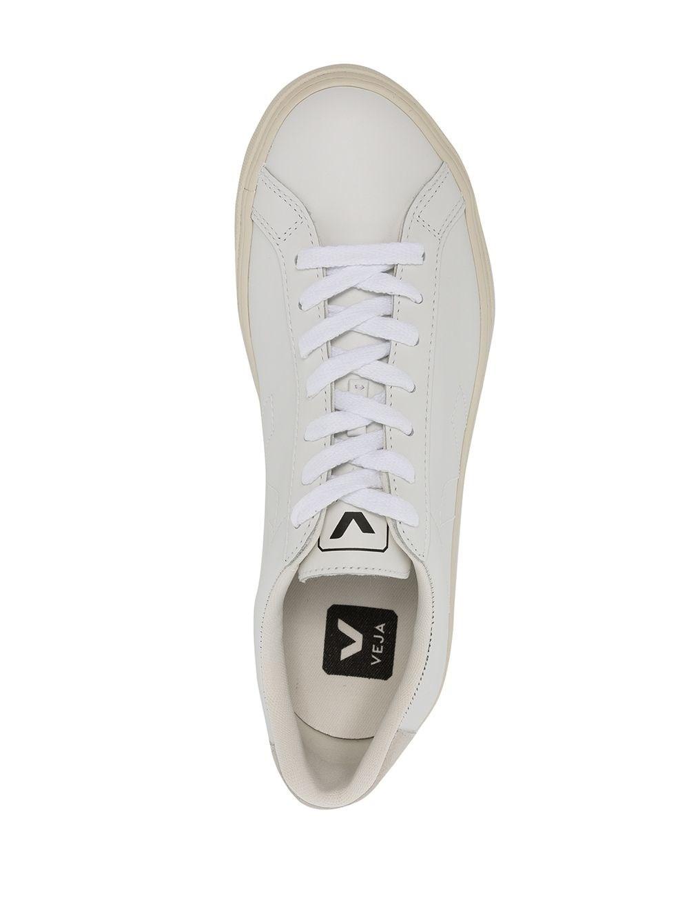 Leather logo sneakers - 4