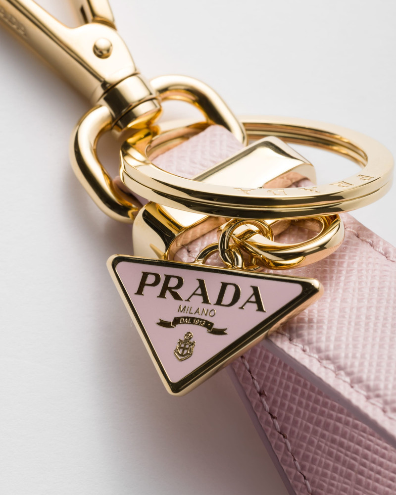 Prada Saffiano leather key ring outlook