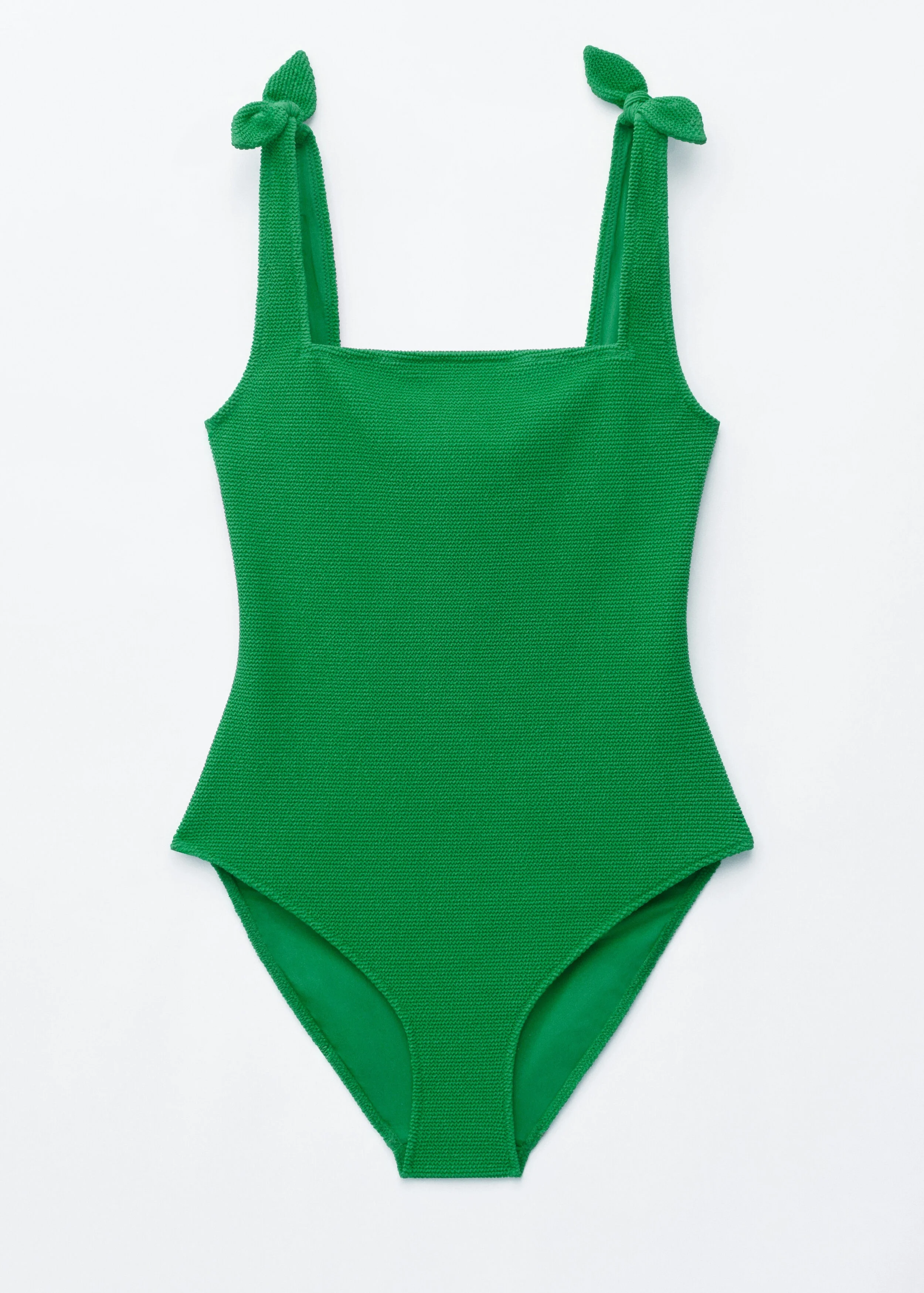Textured Bow Tie Swimsuit - 1