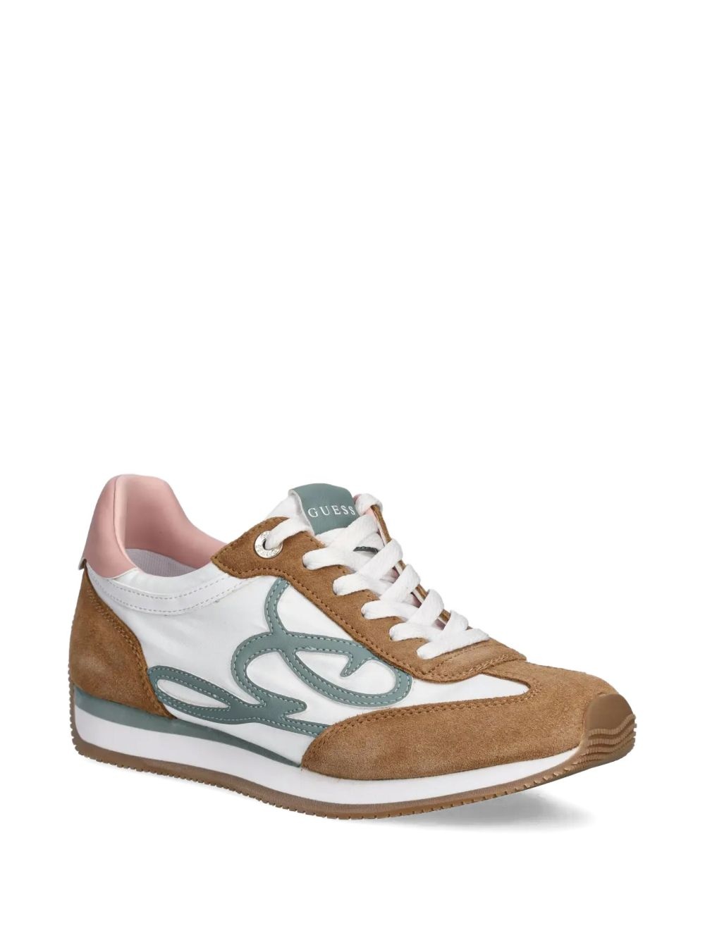 Skroll suede-panelled lace-up sneakers - 2
