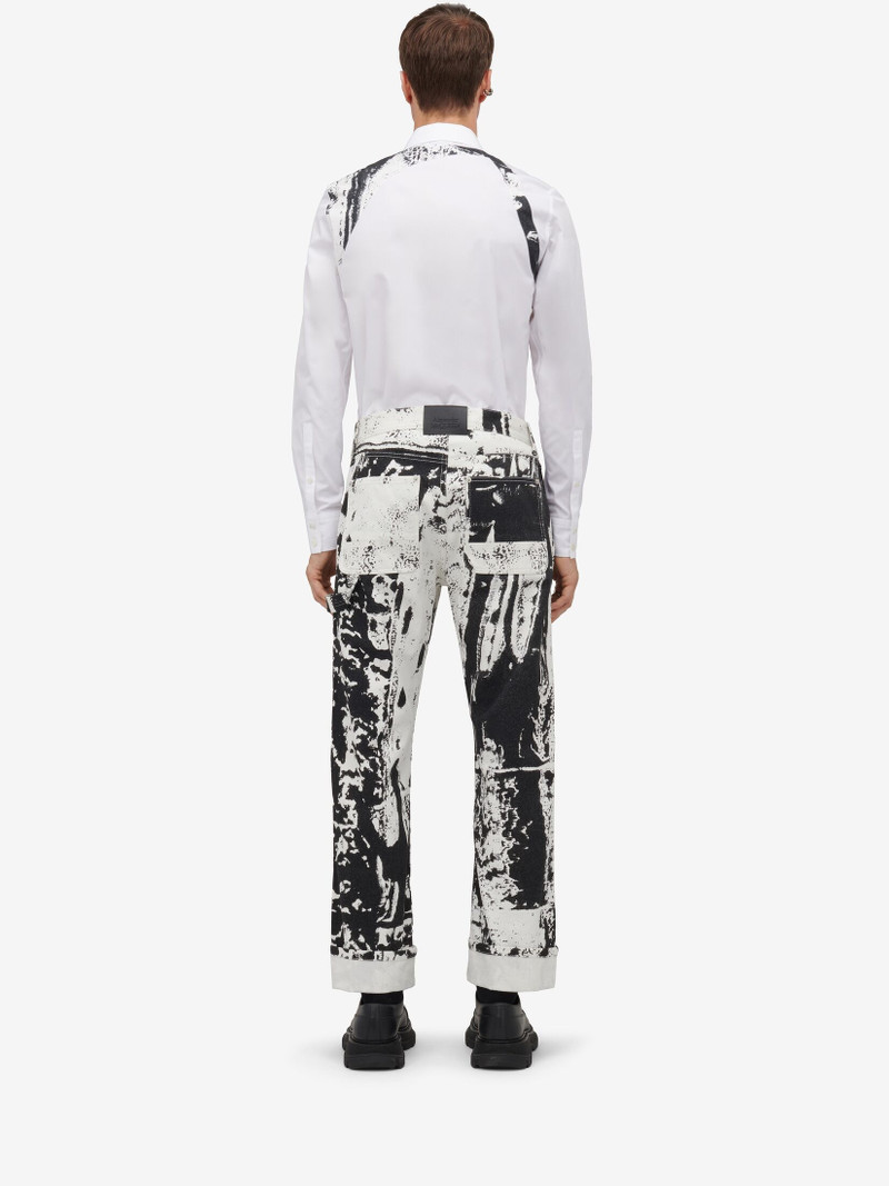 Men's Fold Workwear Jeans in Black/white 4