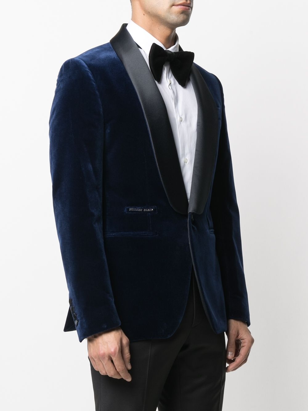 Elegant velvet-effect blazer - 3