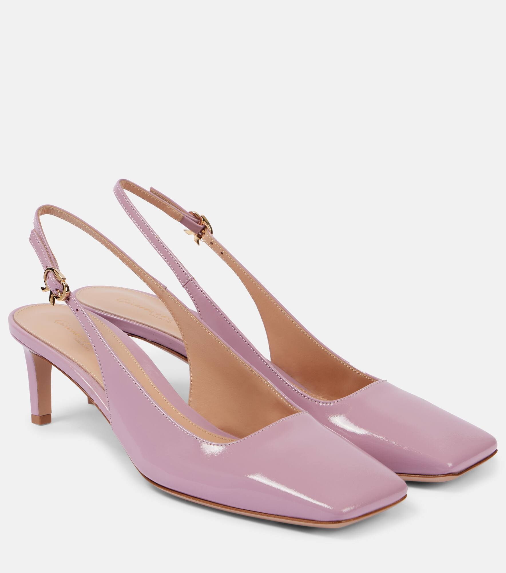 55 leather slingback pumps - 1