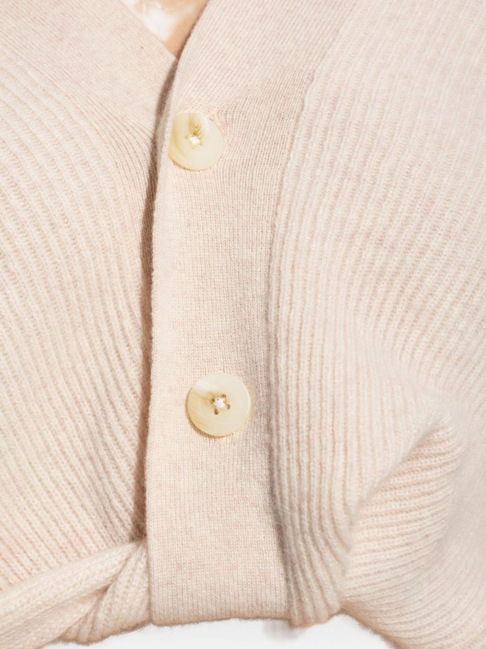 ribbed button cardigan - 5