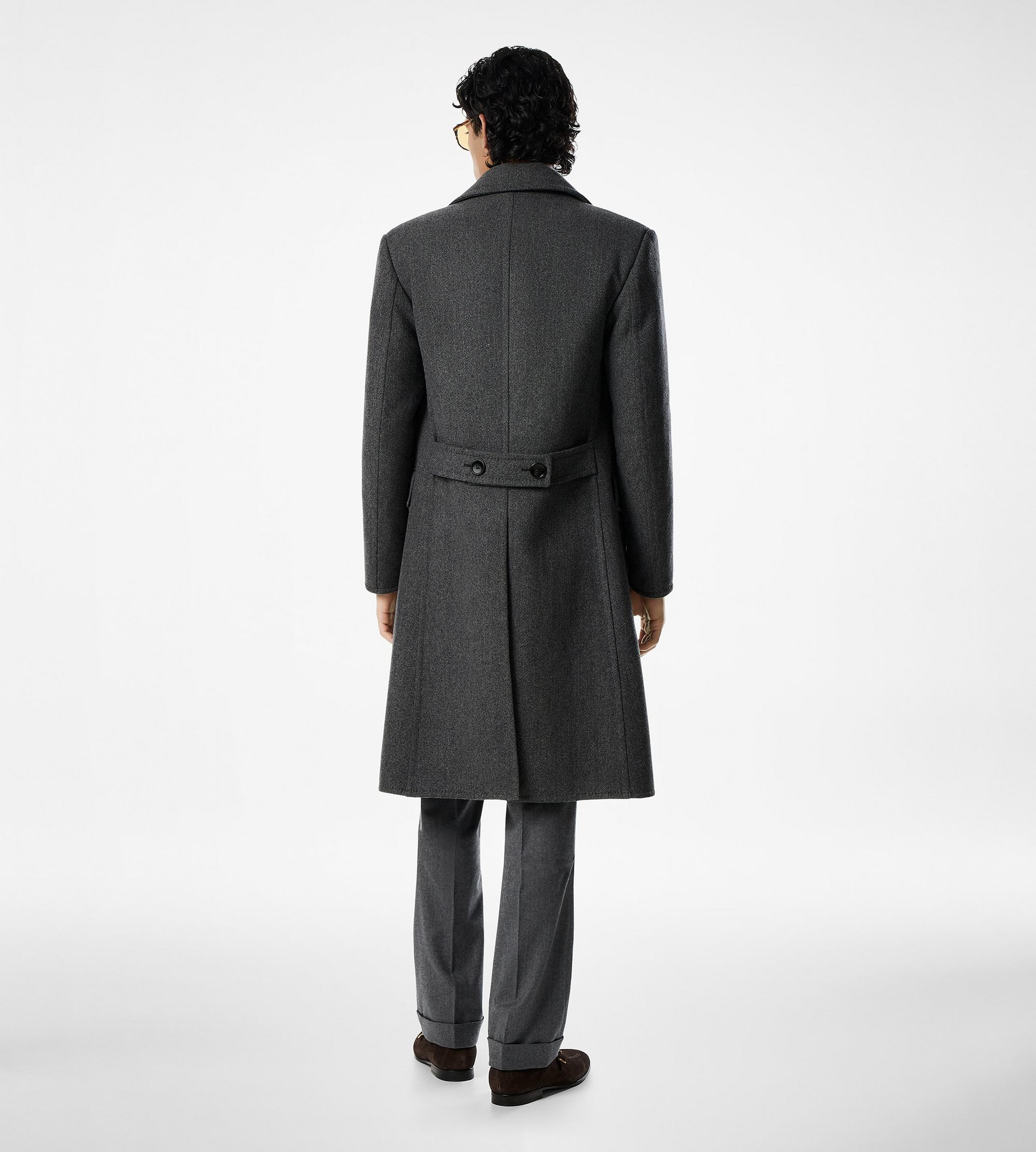 DOUBLE SPLITTABLE HERRINGBONE COAT - 3
