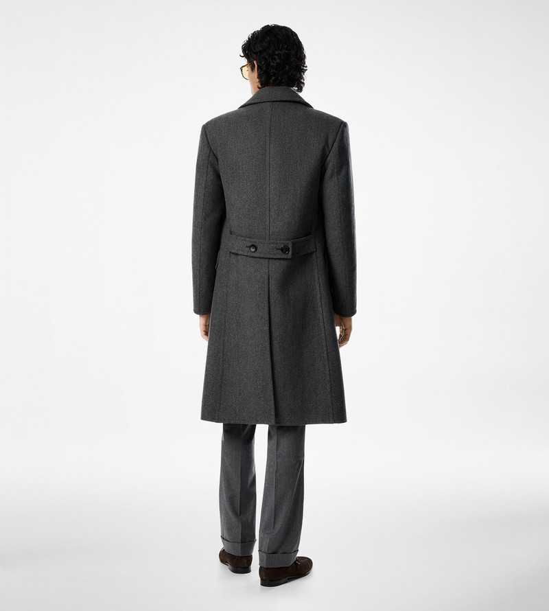 DOUBLE SPLITTABLE HERRINGBONE COAT 3