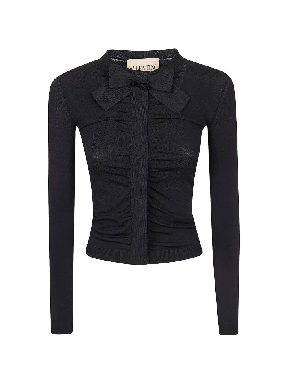 bow-detail gathered top - 1