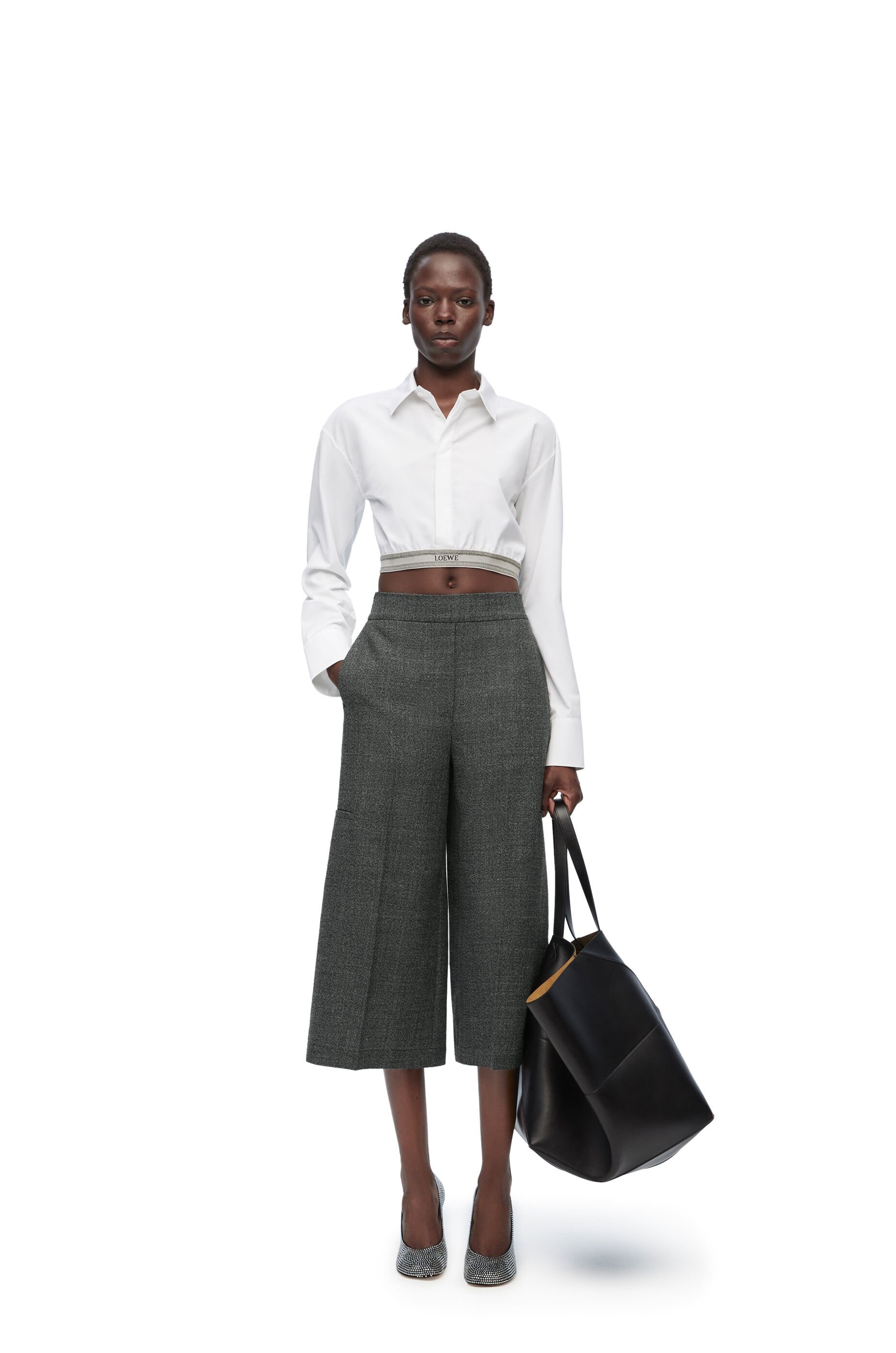 Cropped trousers in wool - 2