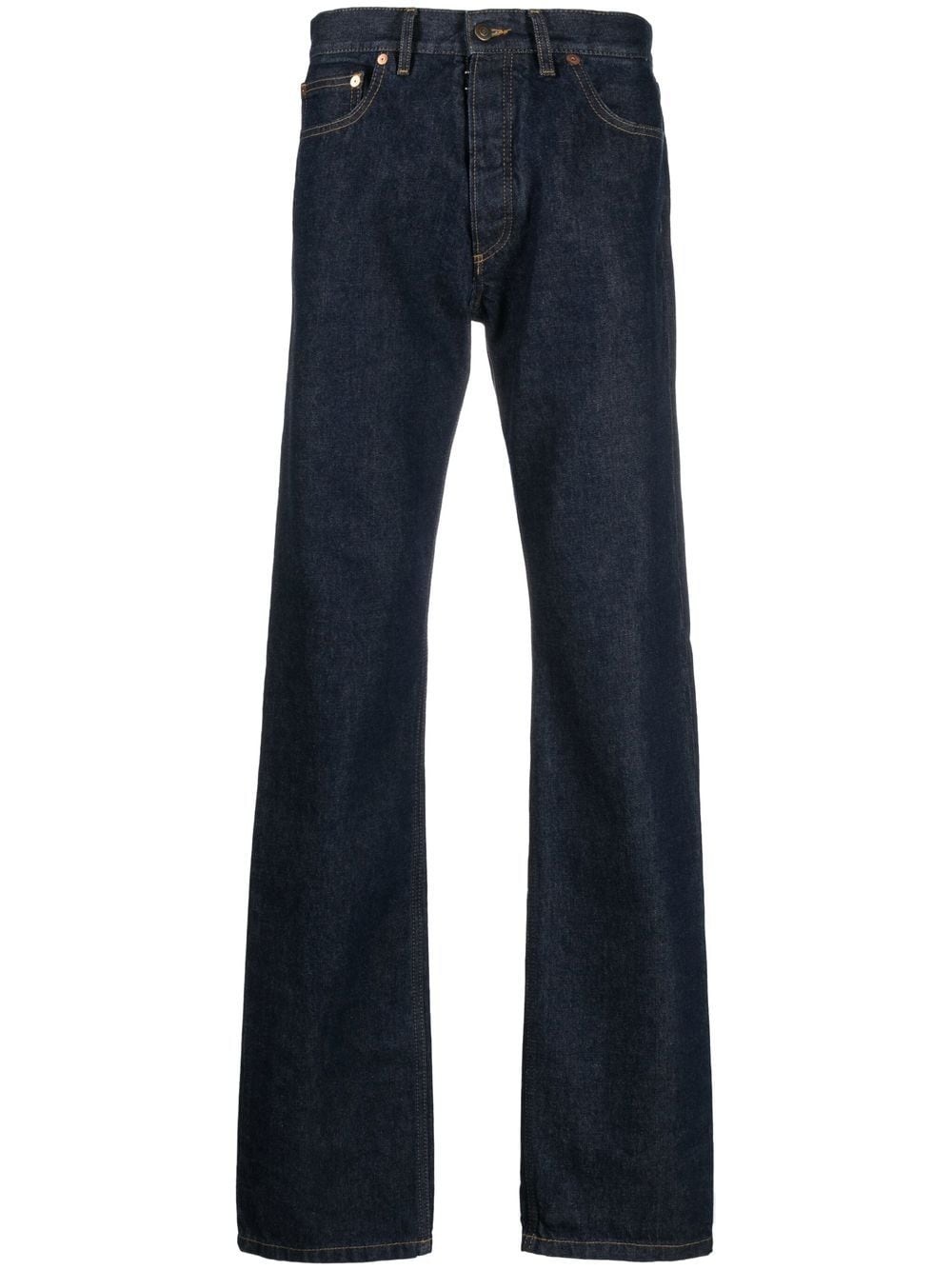 straight leg mid-rise jeans - 1