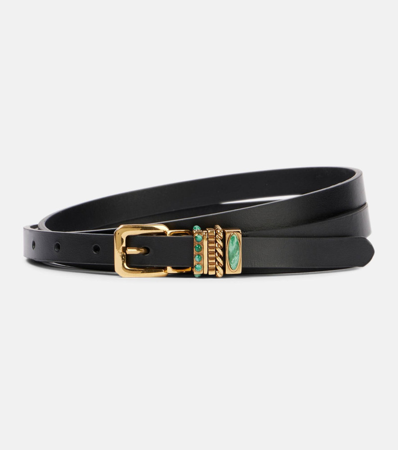 Embellished leather belt 1