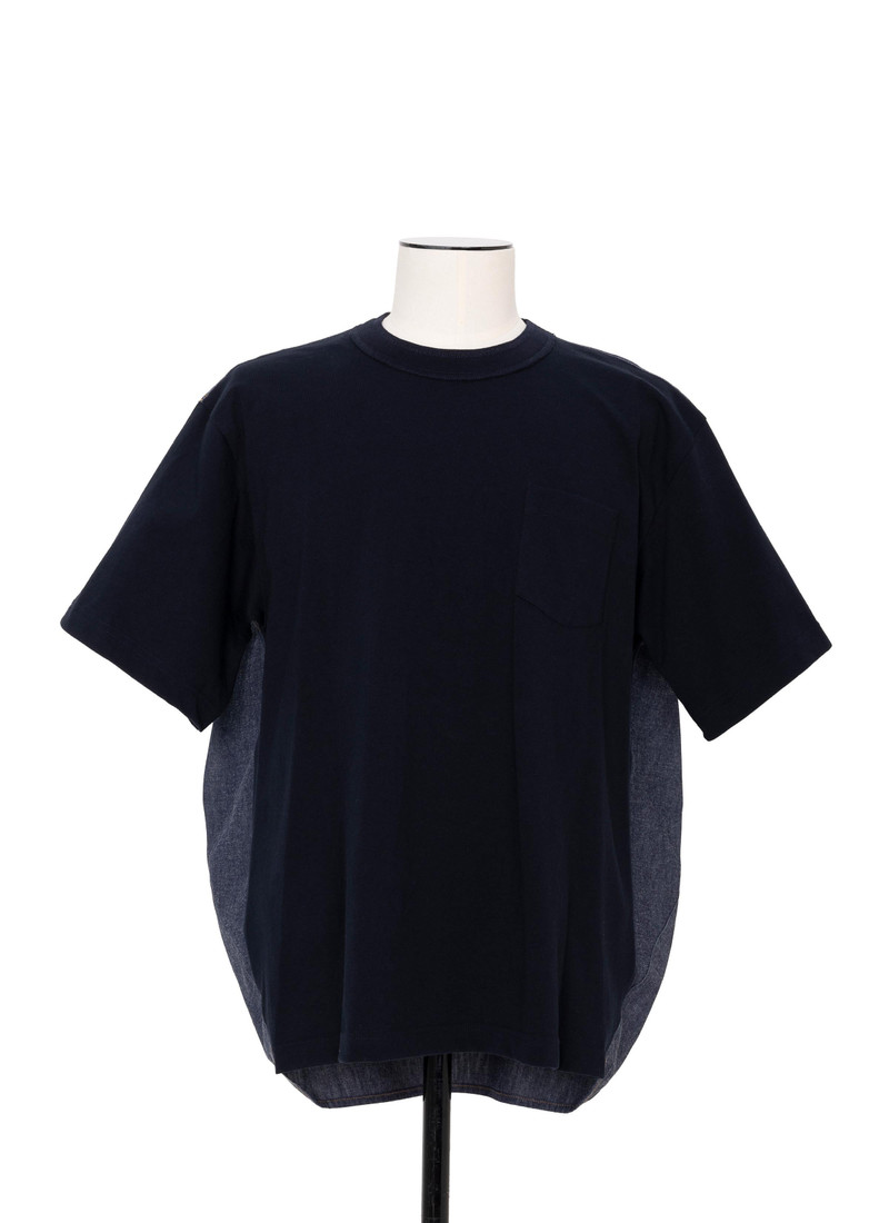 Light Weight Denim x Cotton Jersey T-Shirt 1