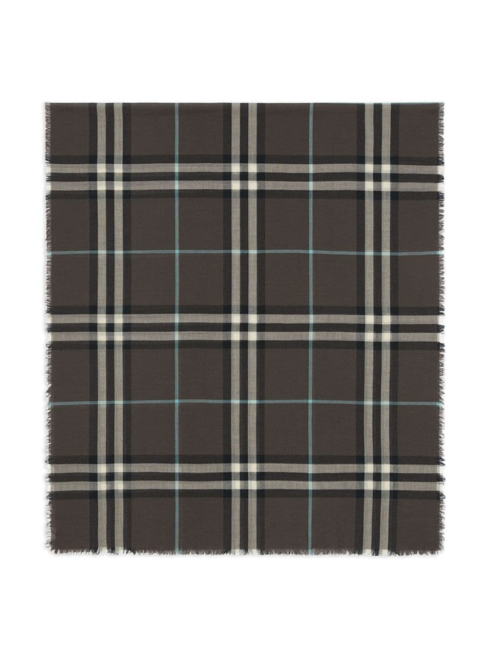 checked wool scarf - 2