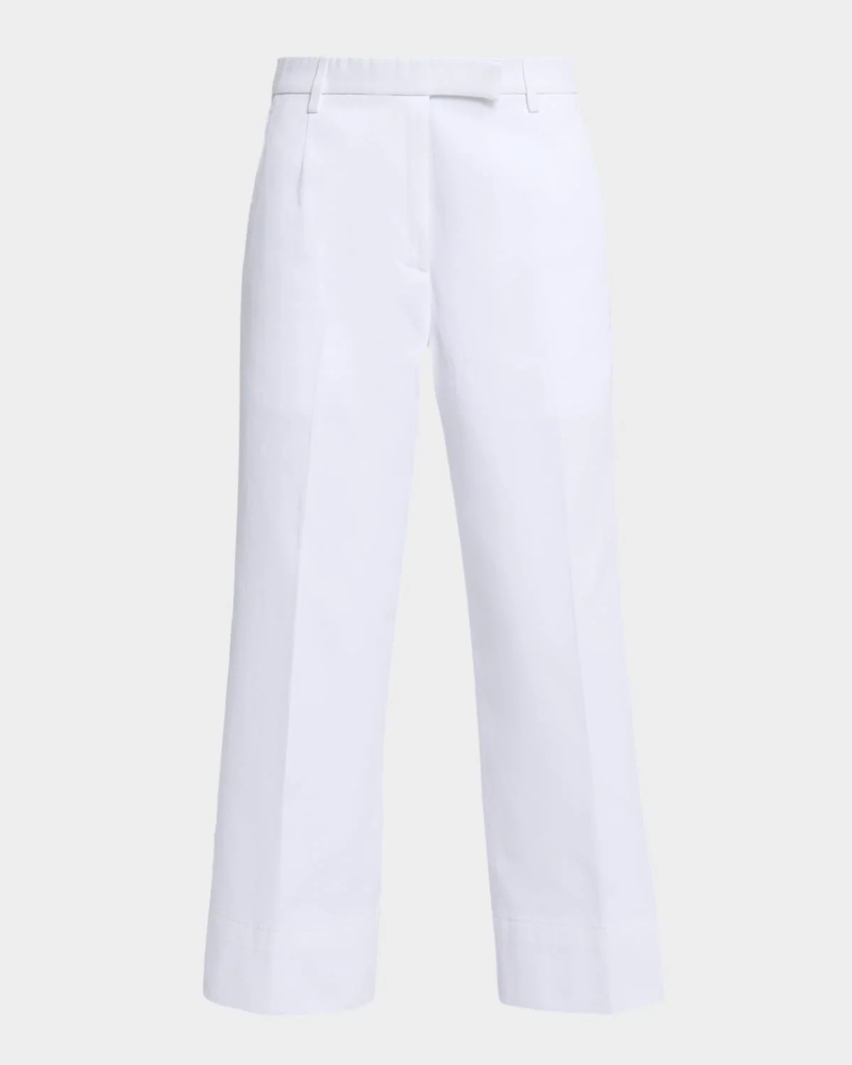 Striped-Trim Straight-Leg Ankle Trousers - 1