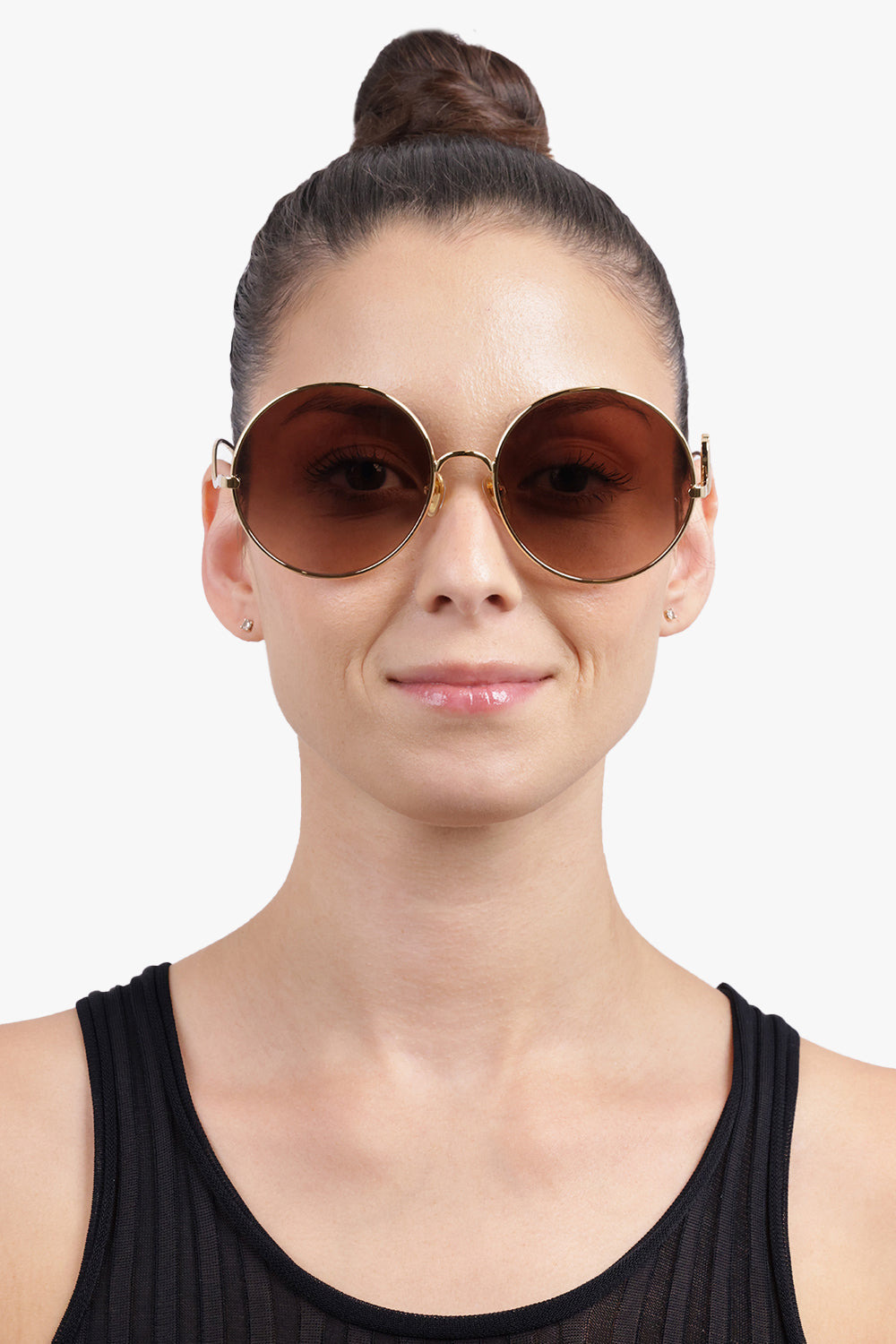 CH0329S ROUND LOGO SUNGLASSES | BROWN/GOLD - 4