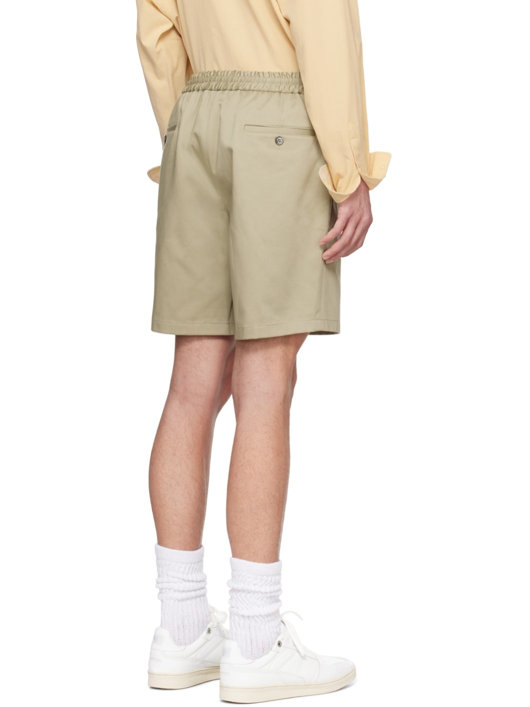 Khaki Elasticated Waist Shorts - 3