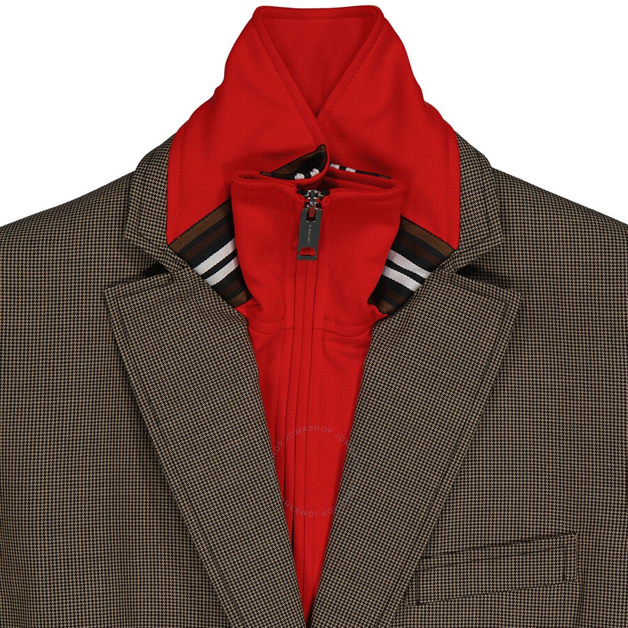 Burberry Wool Cotton Track Top Detail Tailored Jacket - 2