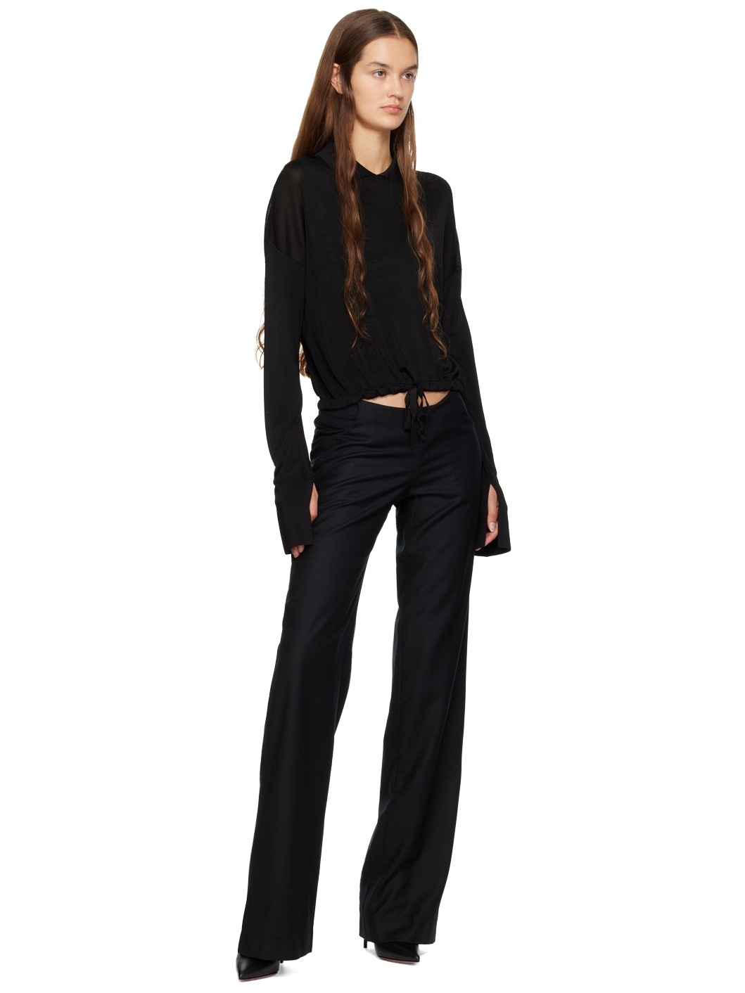 Black Wool Trousers - 4