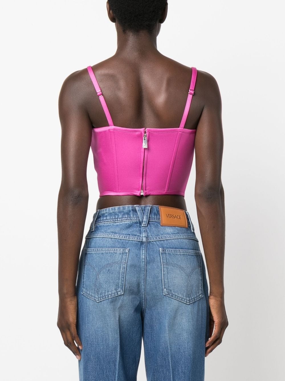Medusa '95 satin corset top - 4