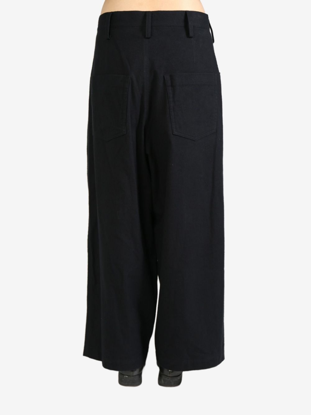 cotton straight-leg trousers - 3