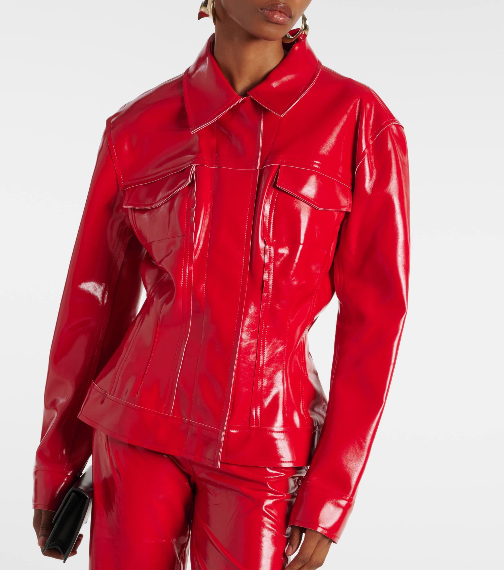 Faux leather jacket - 6