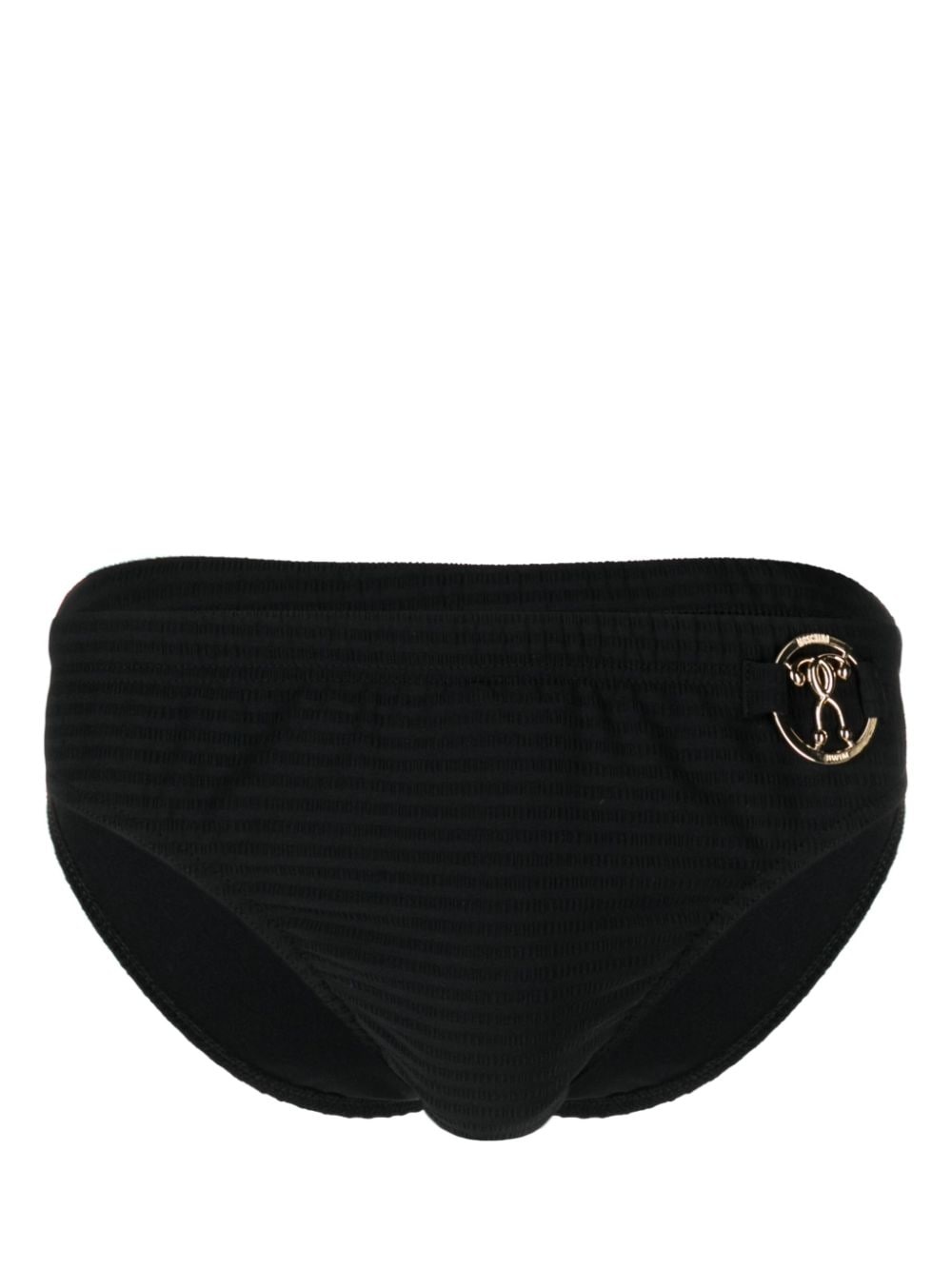 logo-plaque ribbed swim trunks - 1