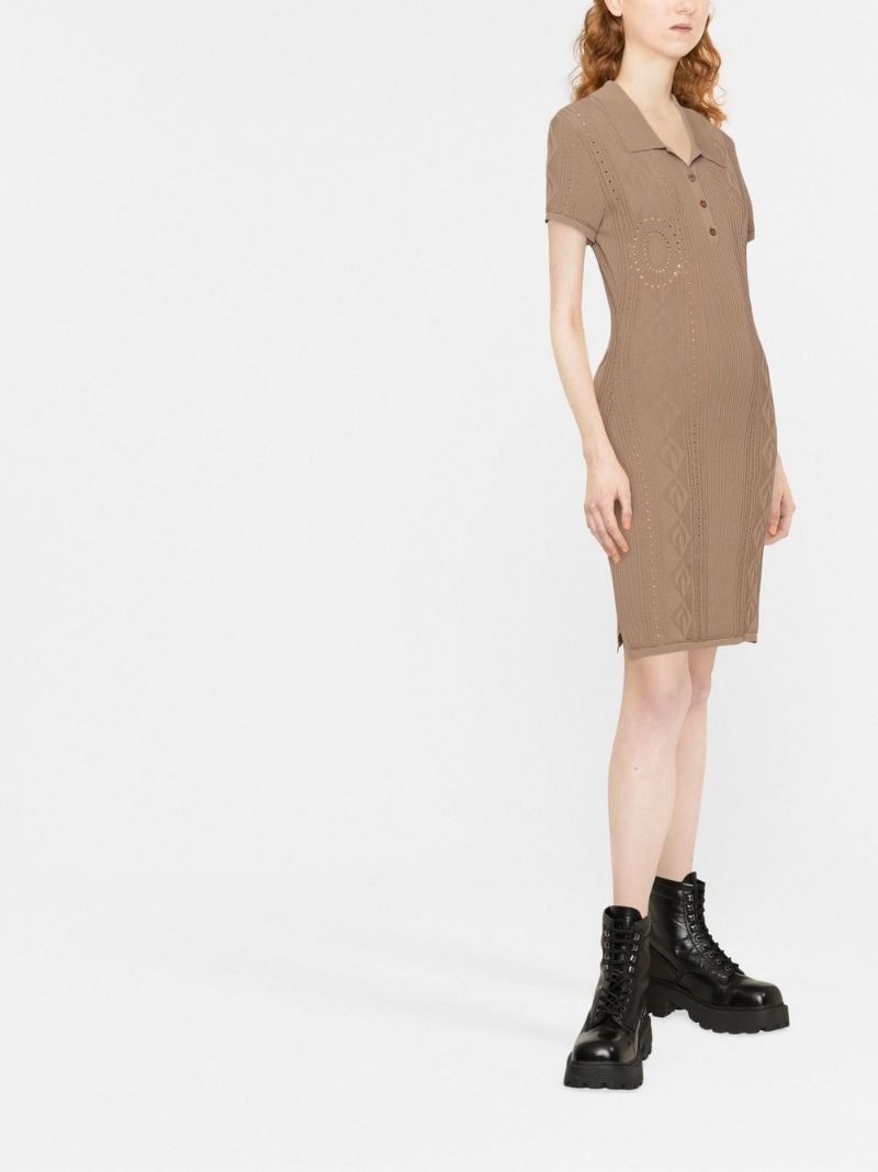 pointelle-knit tennis dress - 4