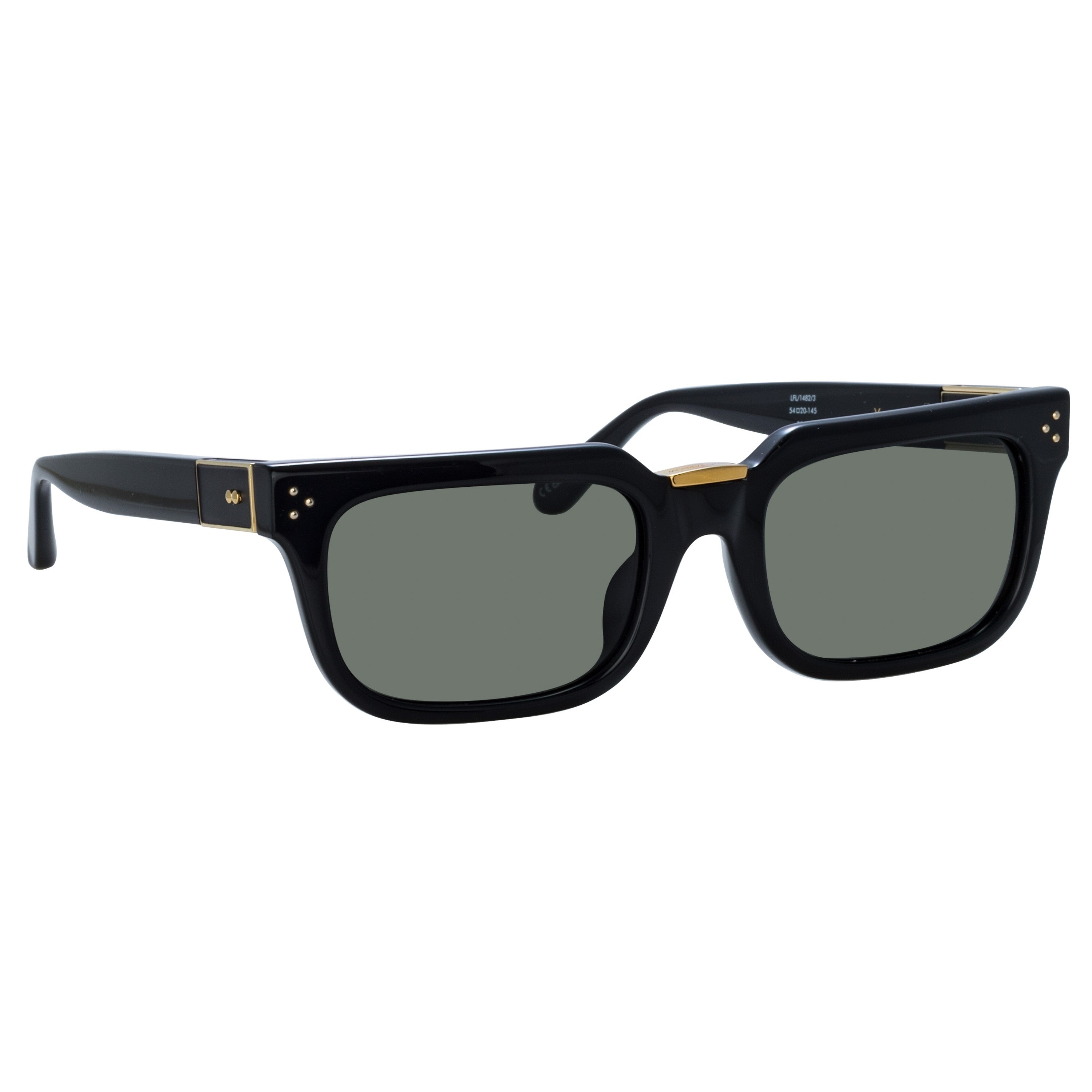 YOAN ANGULAR SUNGLASSES IN BLACK - 3