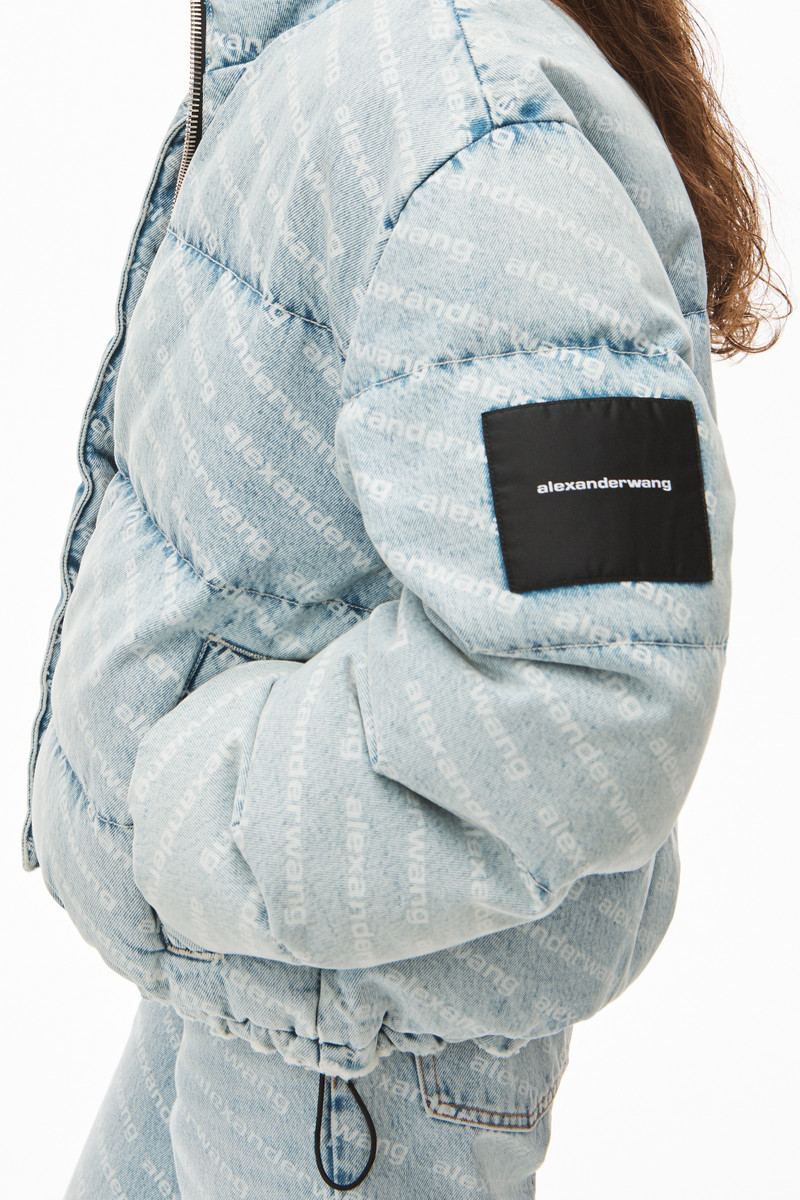 PUFFER JACKET IN LOGO DENIM 6