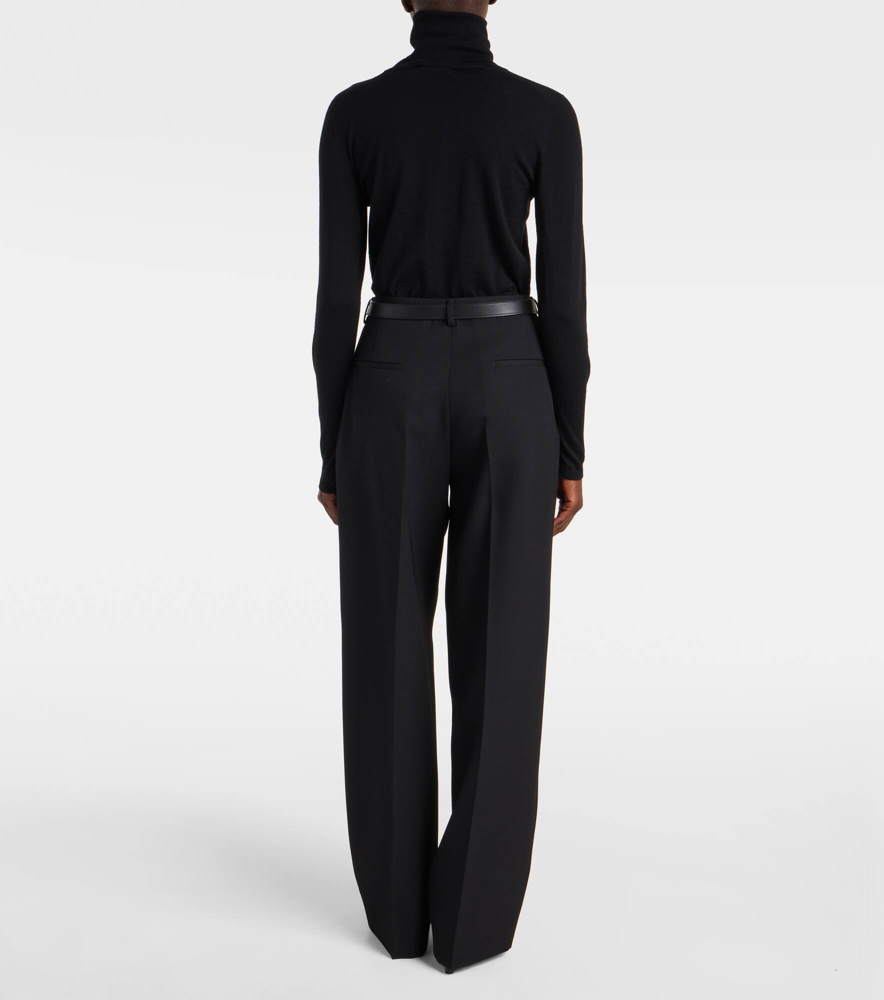 Wool wide-leg pants - 3