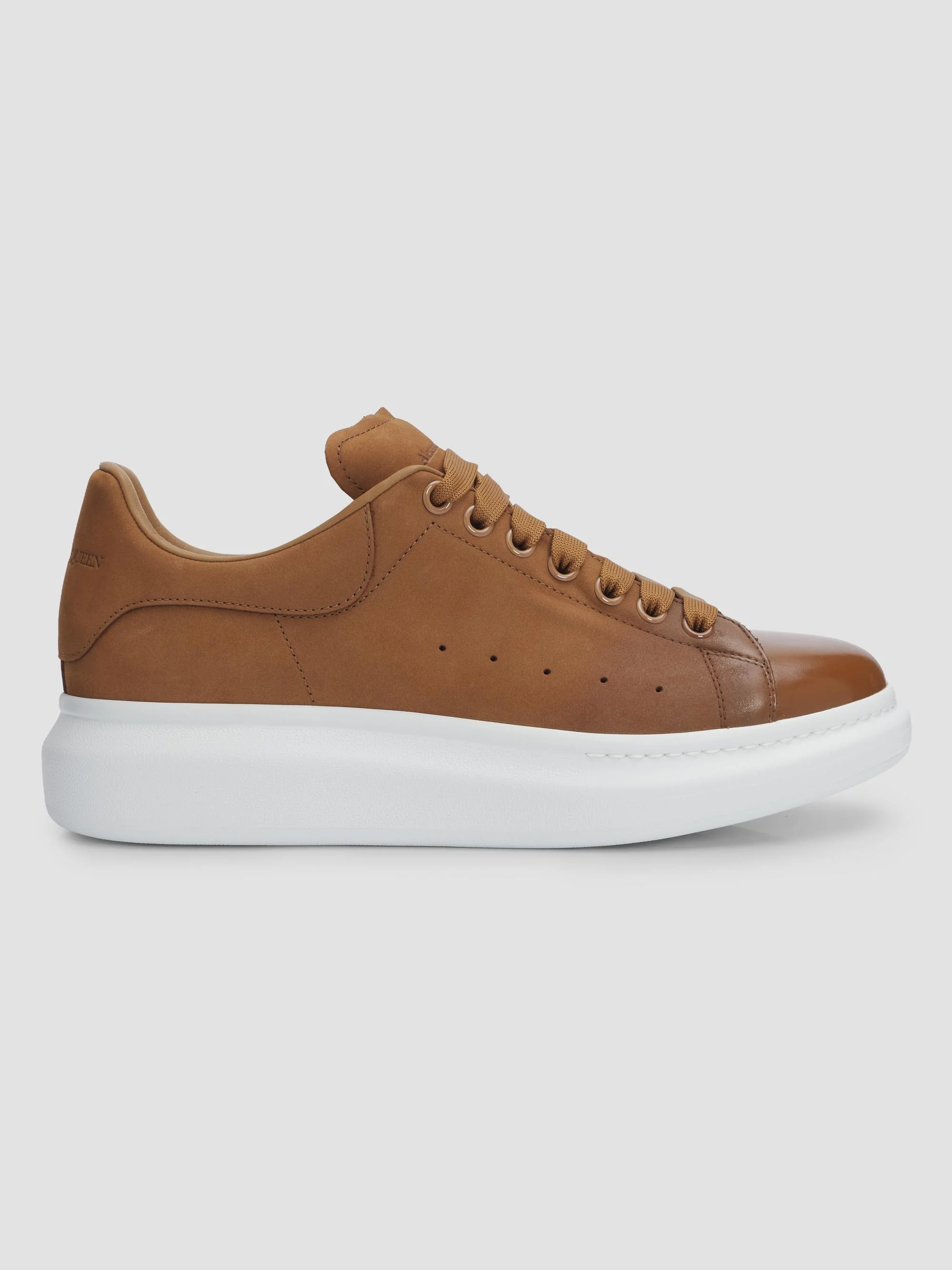 Men's Oversized Suede Low-Top Sneakers - Brown - 1