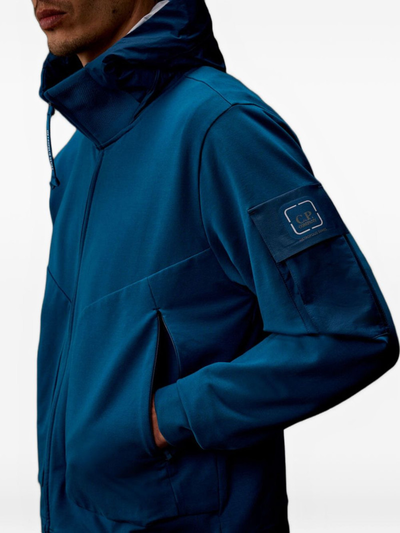 metropolis series stretch fleece mixed hooded sweatshirt 4
