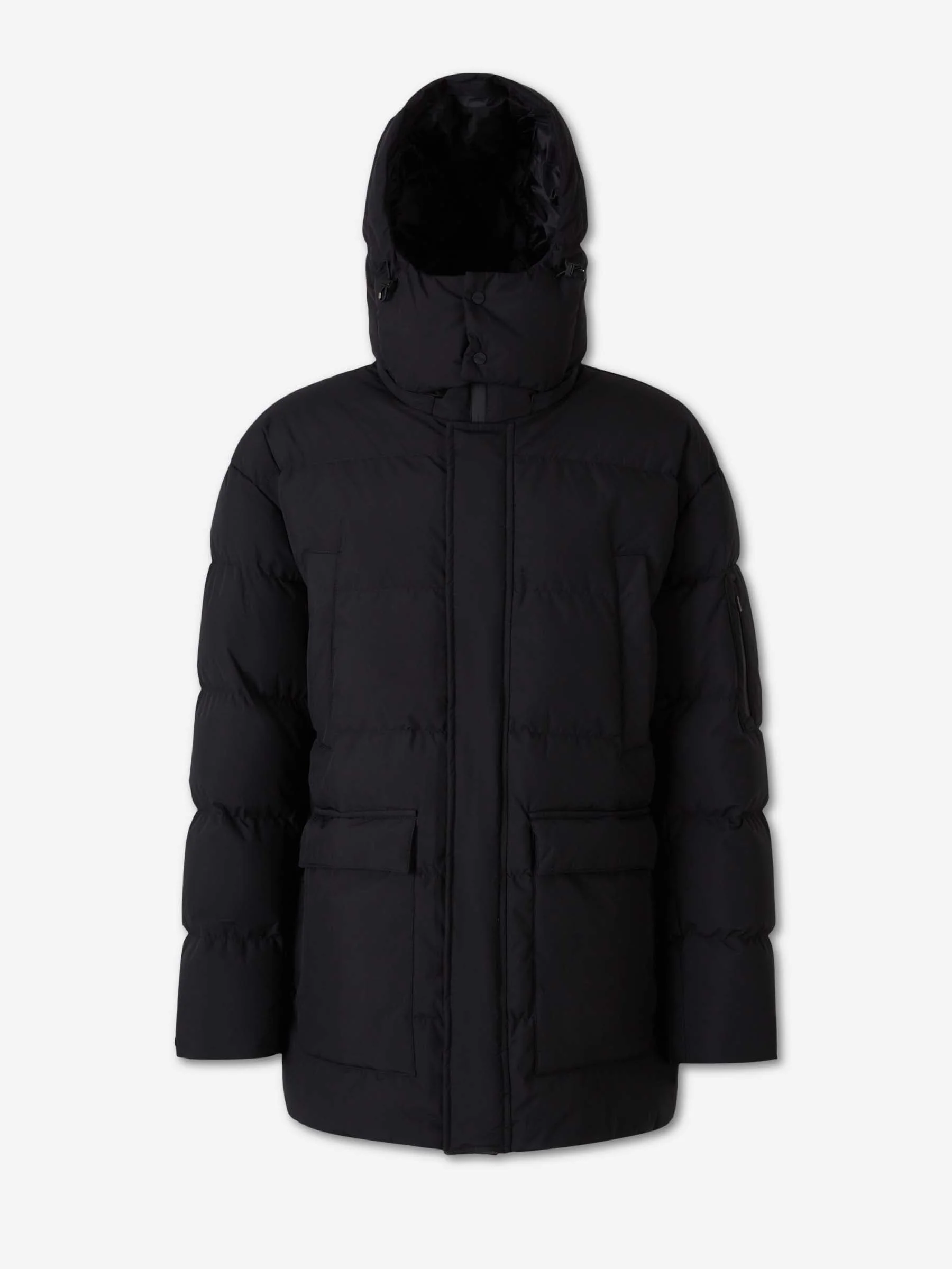 LONG POLYESTER DOWN JACKET - 1
