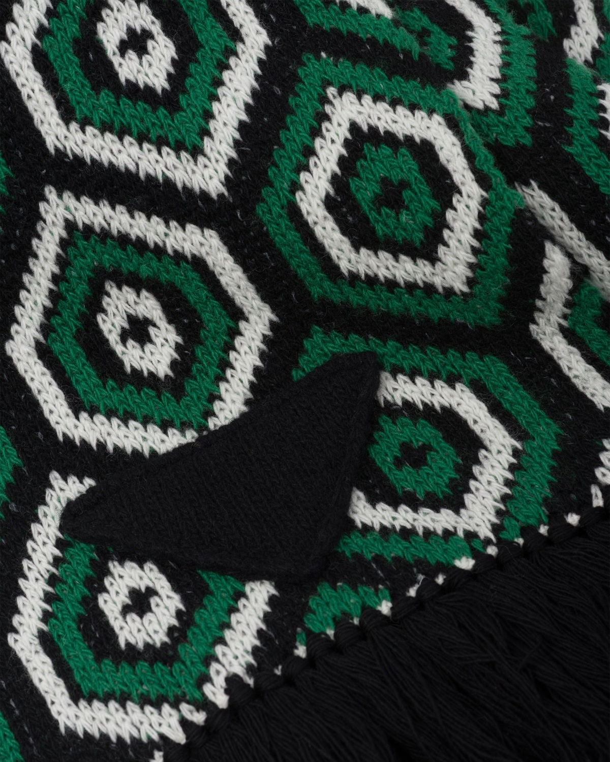 Wool and cashmere jacquard scarf - 4