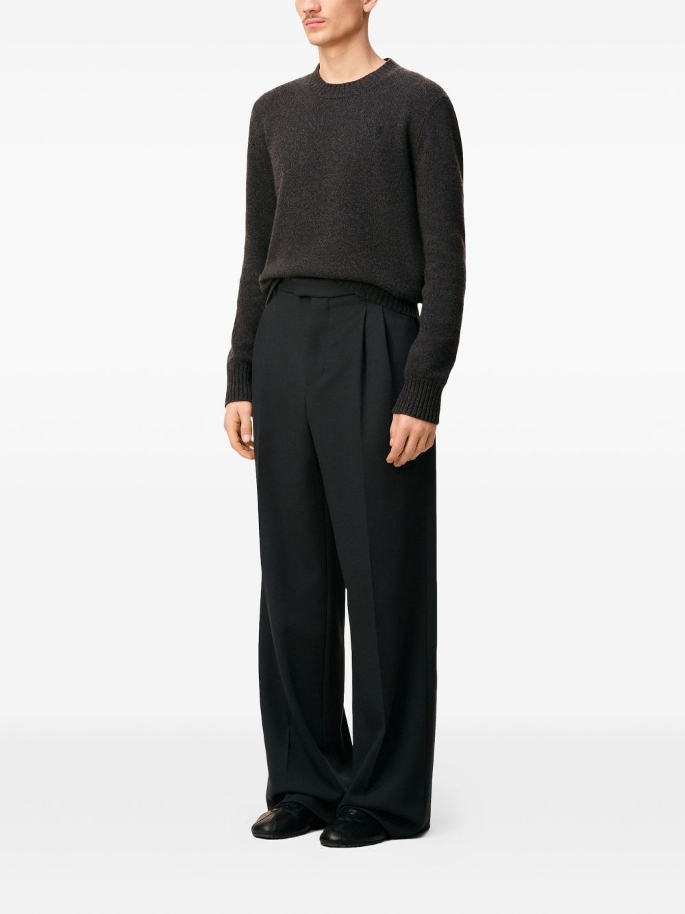 pleated wide-leg trousers - 3