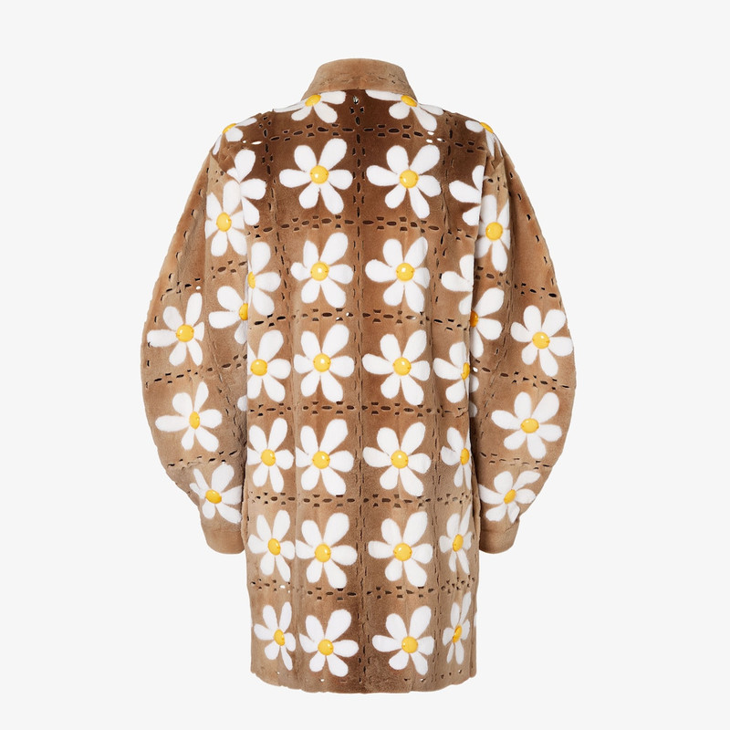 Coat Brown inlaid mink coat 2