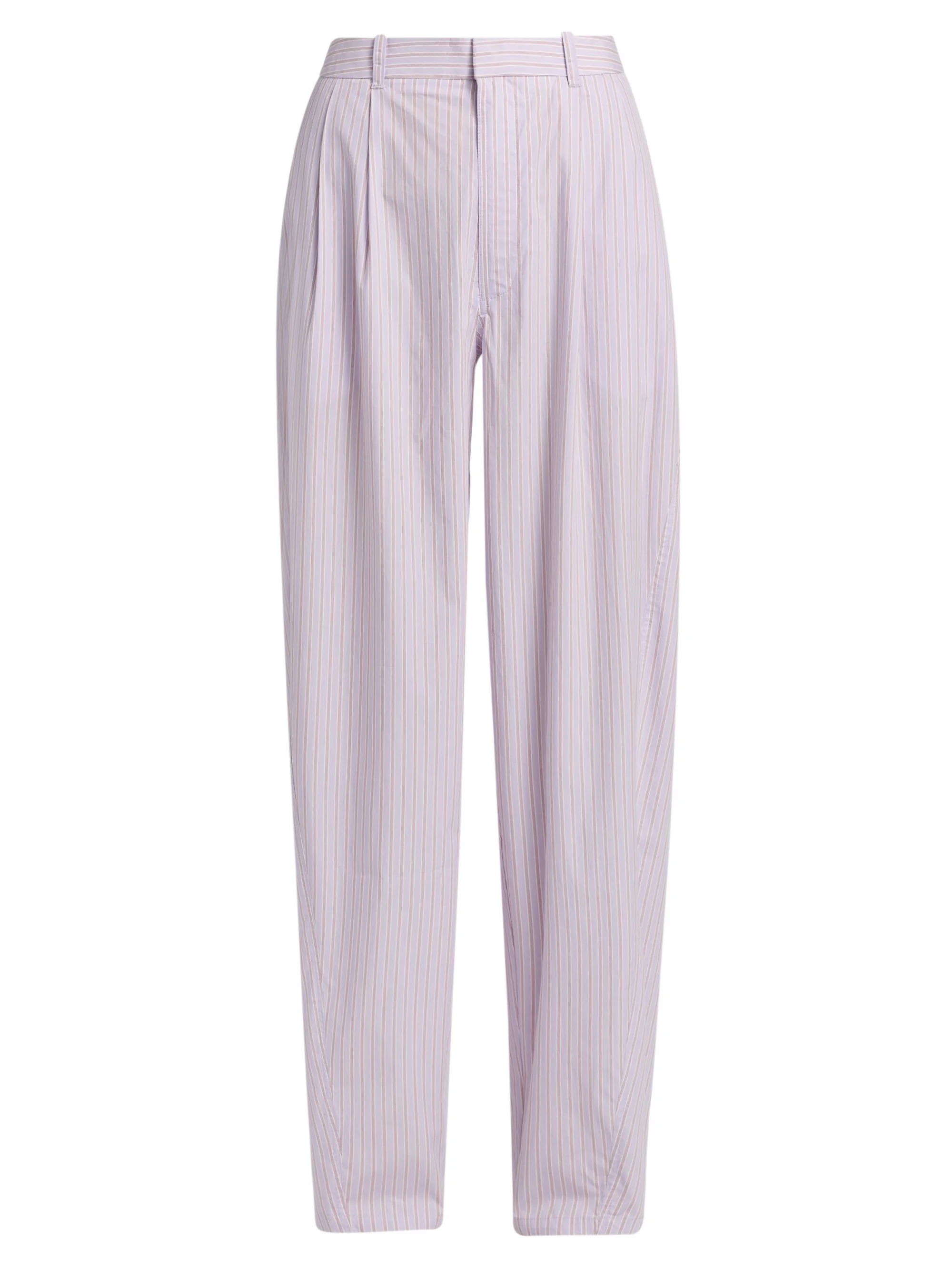 Women's Davika Striped Cotton Tapered-Leg Pants - Hydrangea - 1