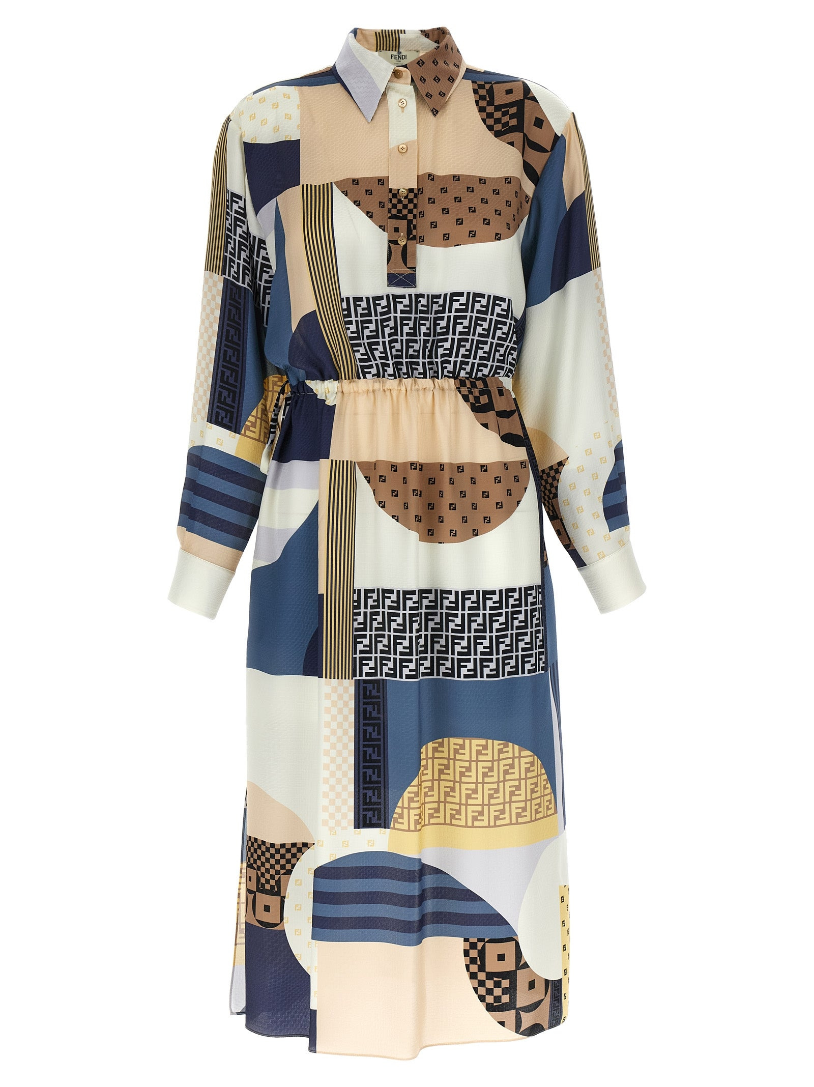 Fendi Women Patchwork Silk Dress - 1