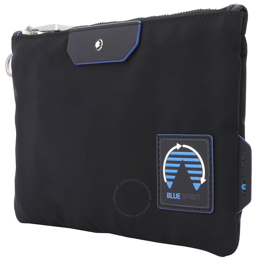 Montblanc Black Blue Nylon Spirit Small Pouch - 6