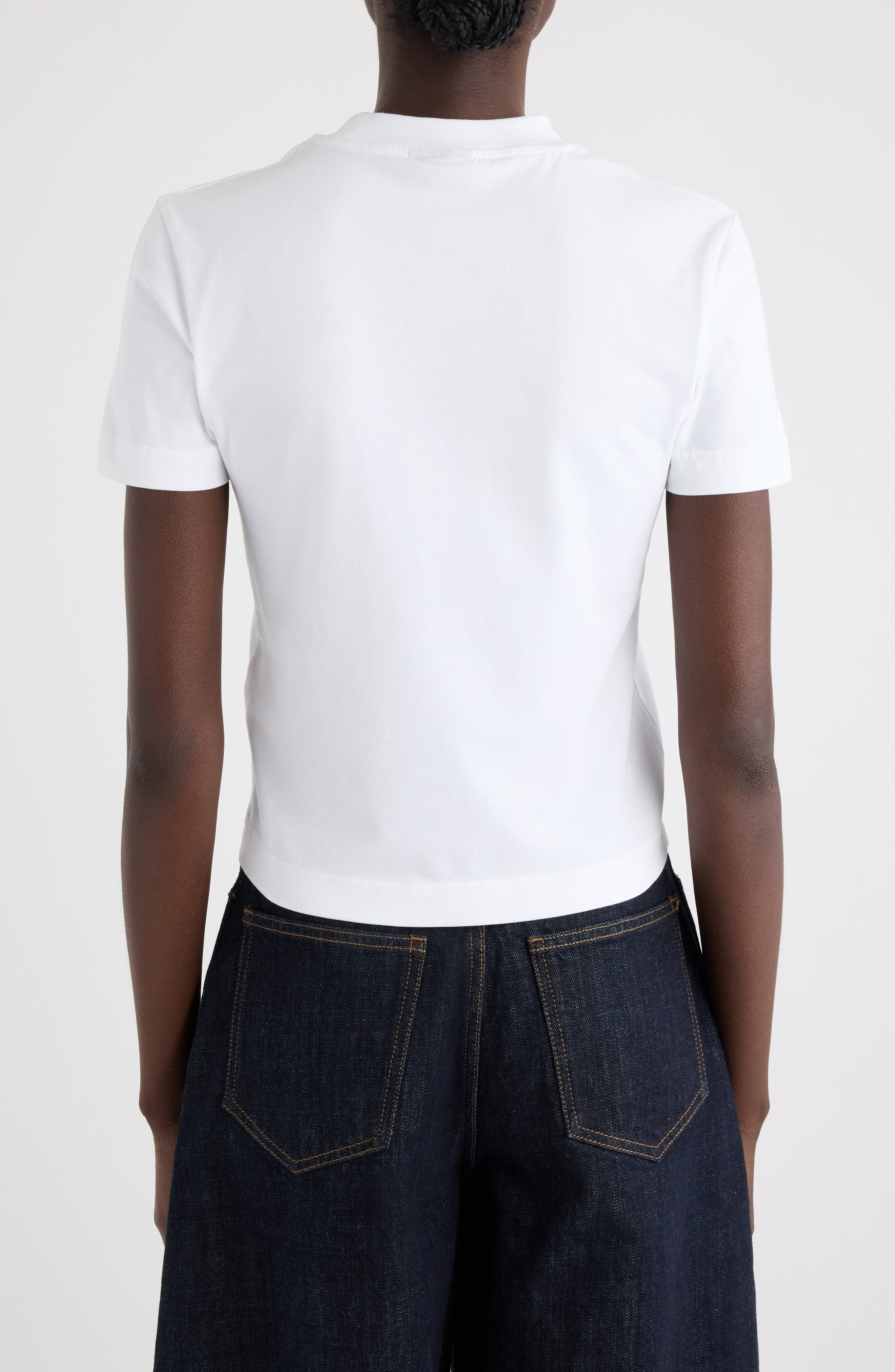 Jacquemus Le T-Shirt Gros Grain T-Shirt in White at Nordstrom - 3