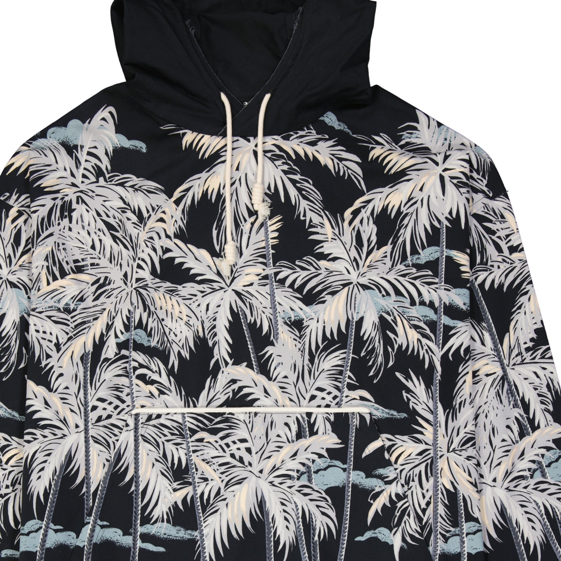 Palm Angels Hooded Printed Shirt Men - 3