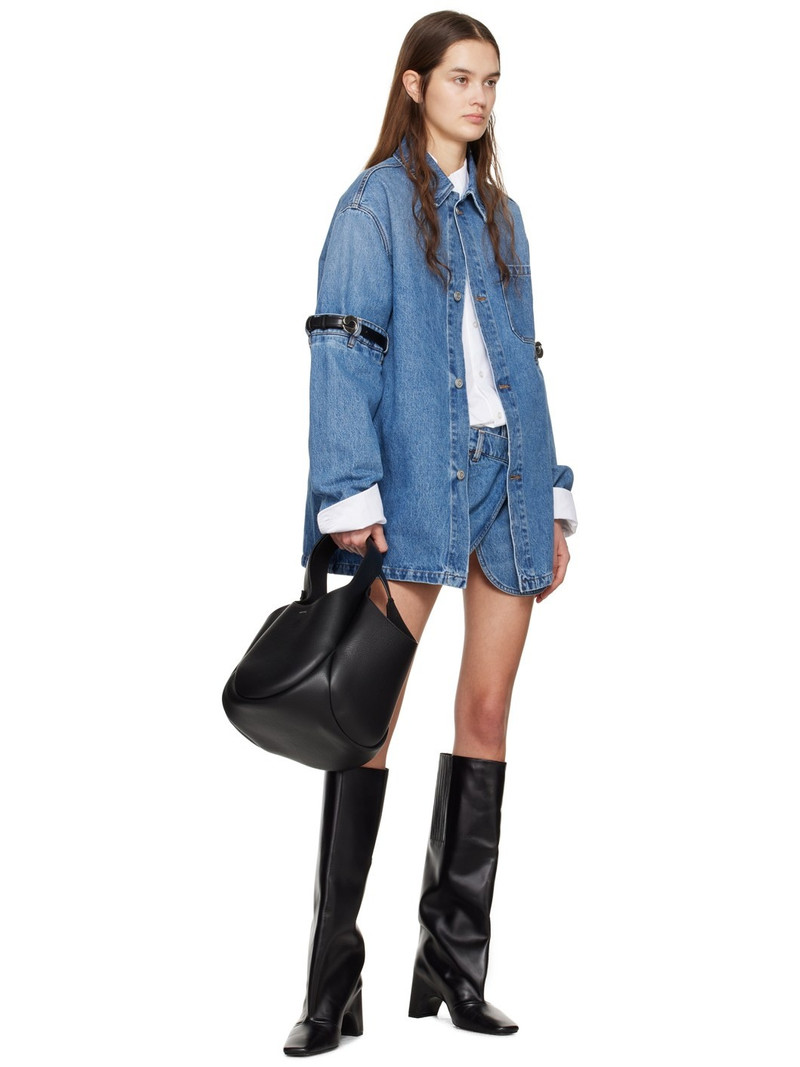 COPERNI Blue Asymmetric Denim Miniskirt outlook